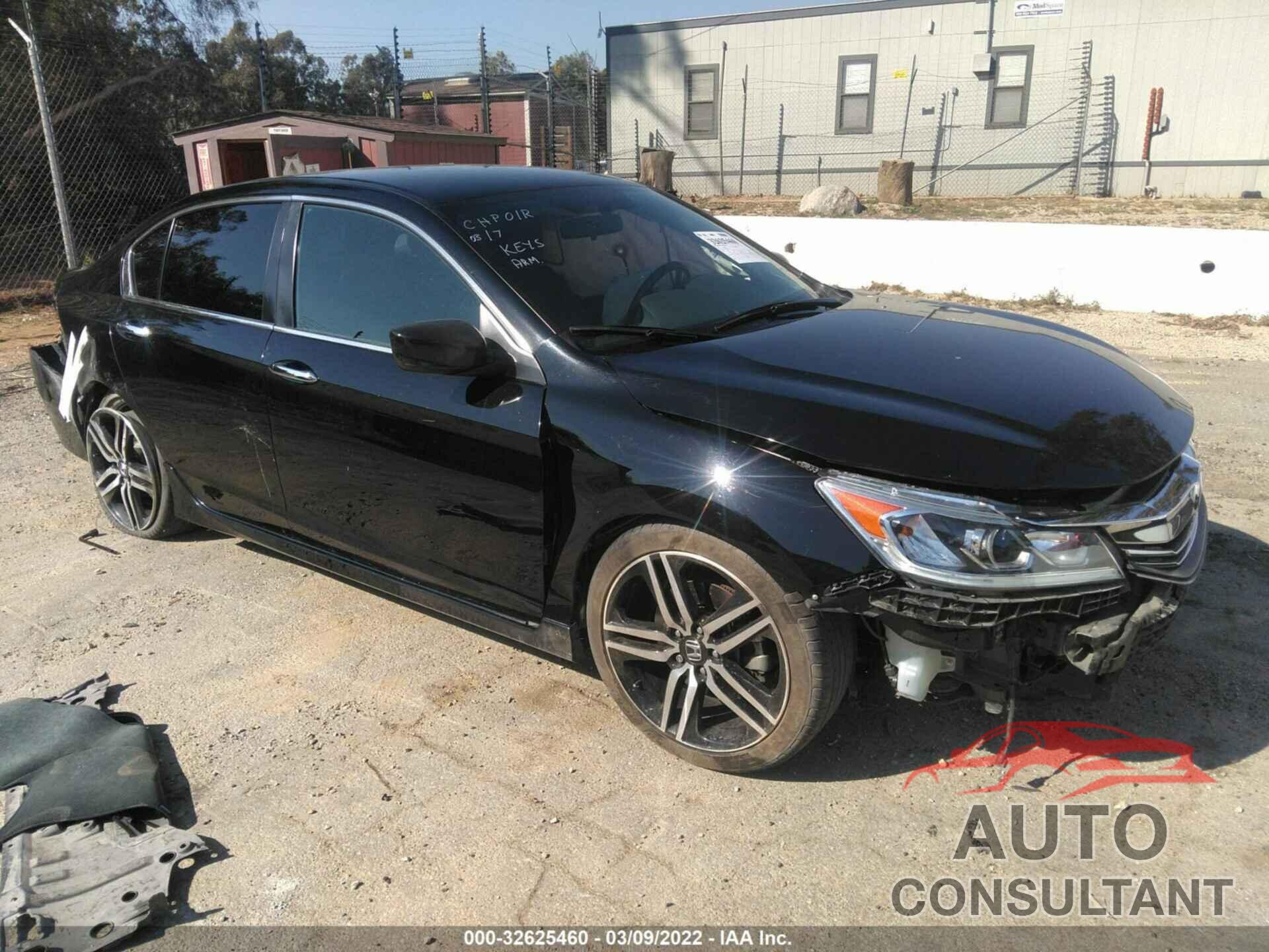 HONDA ACCORD SEDAN 2017 - 1HGCR2F50HA101953