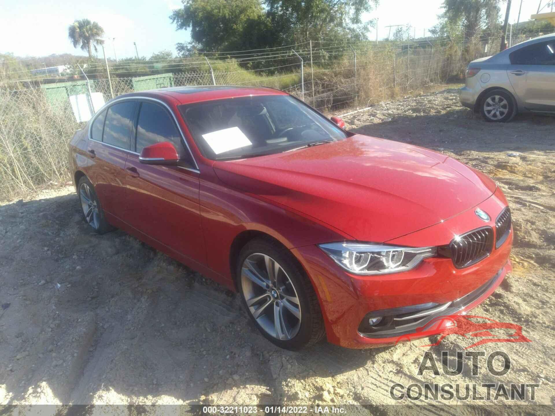 BMW 3 SERIES 2017 - WBA8B9G51HNU51033
