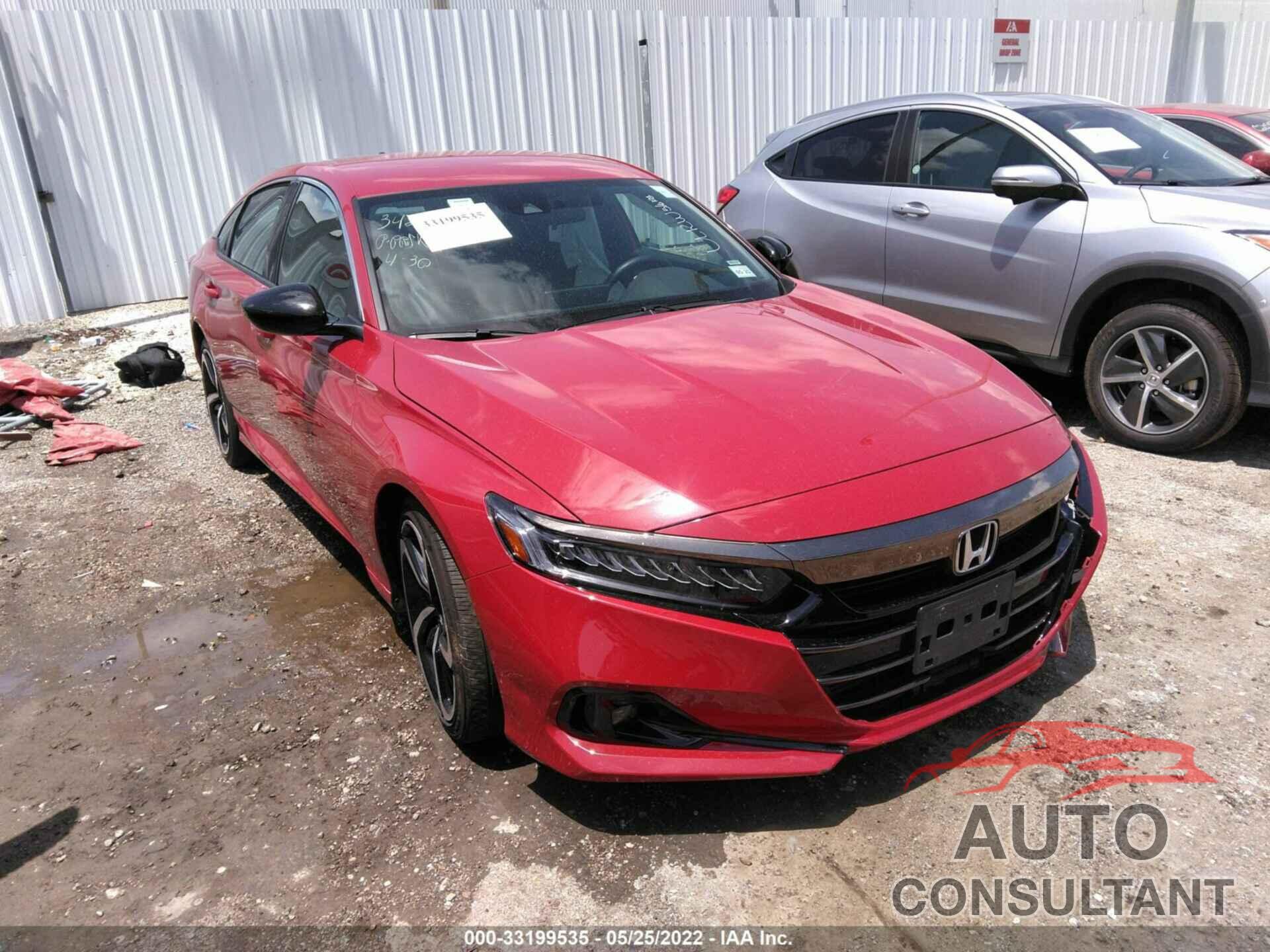 HONDA ACCORD SEDAN 2021 - 1HGCV1F38MA079733