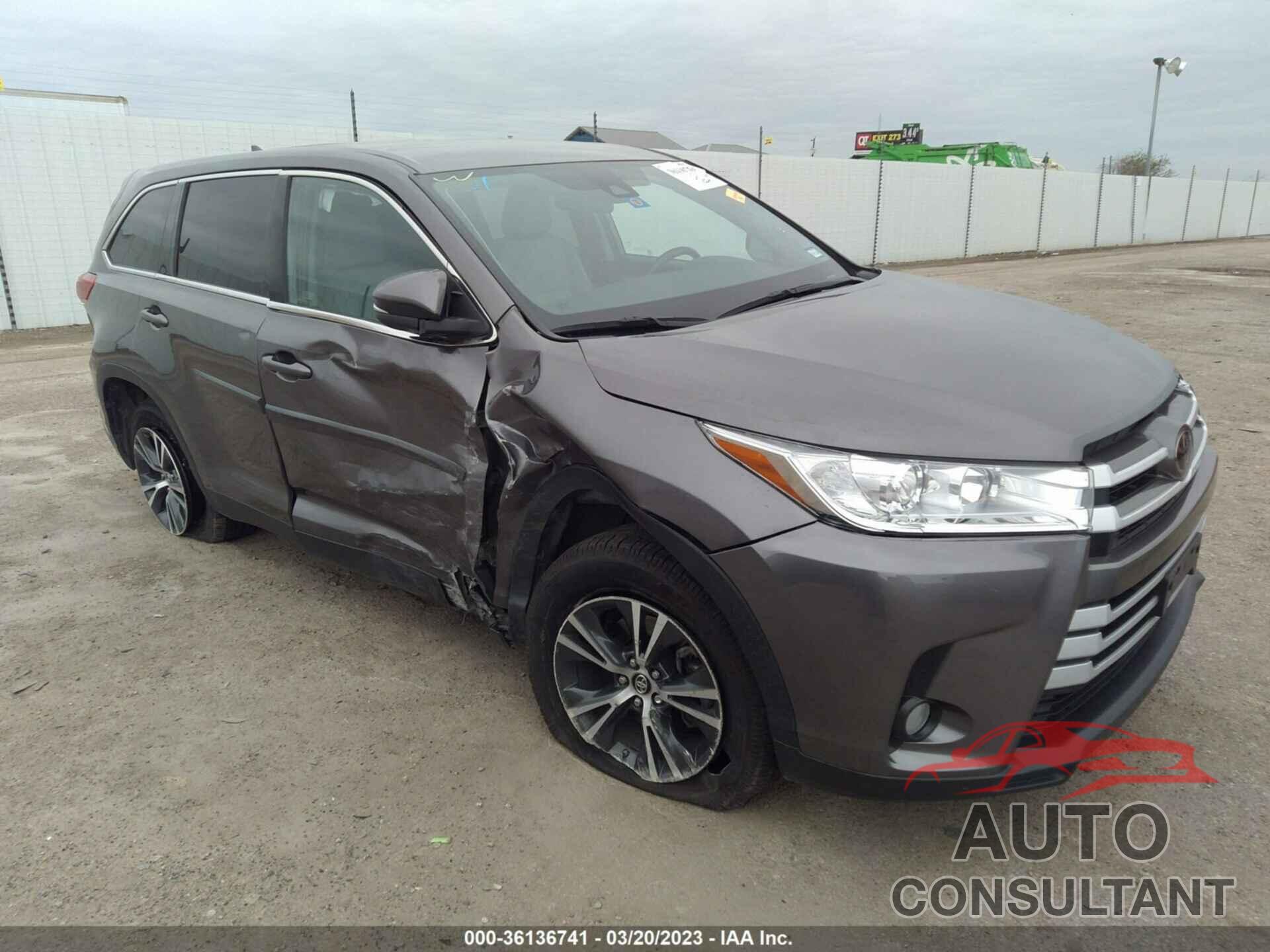 TOYOTA HIGHLANDER 2019 - 5TDZZRFH6KS320809