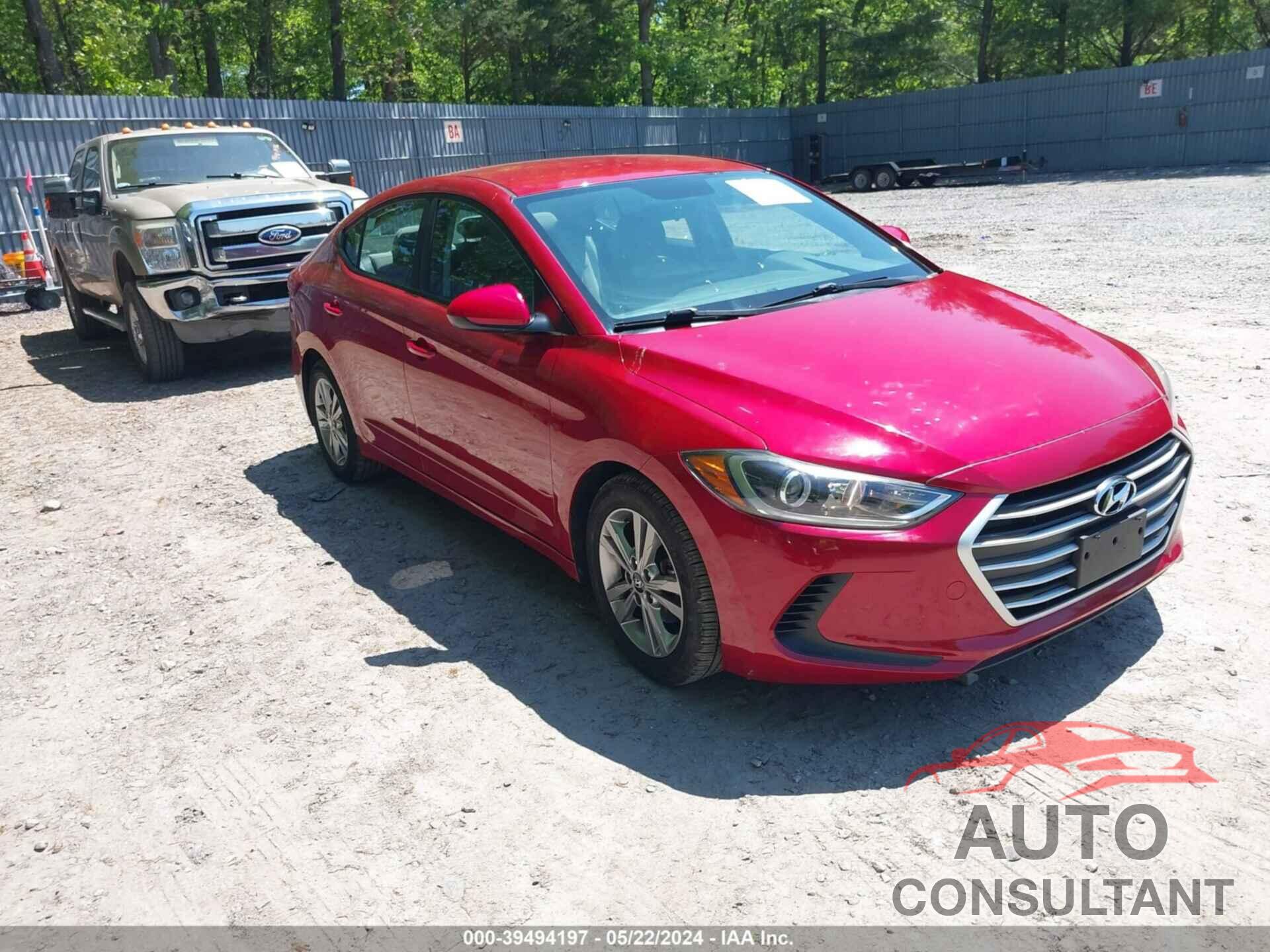 HYUNDAI ELANTRA 2017 - KMHD84LF6HU281996