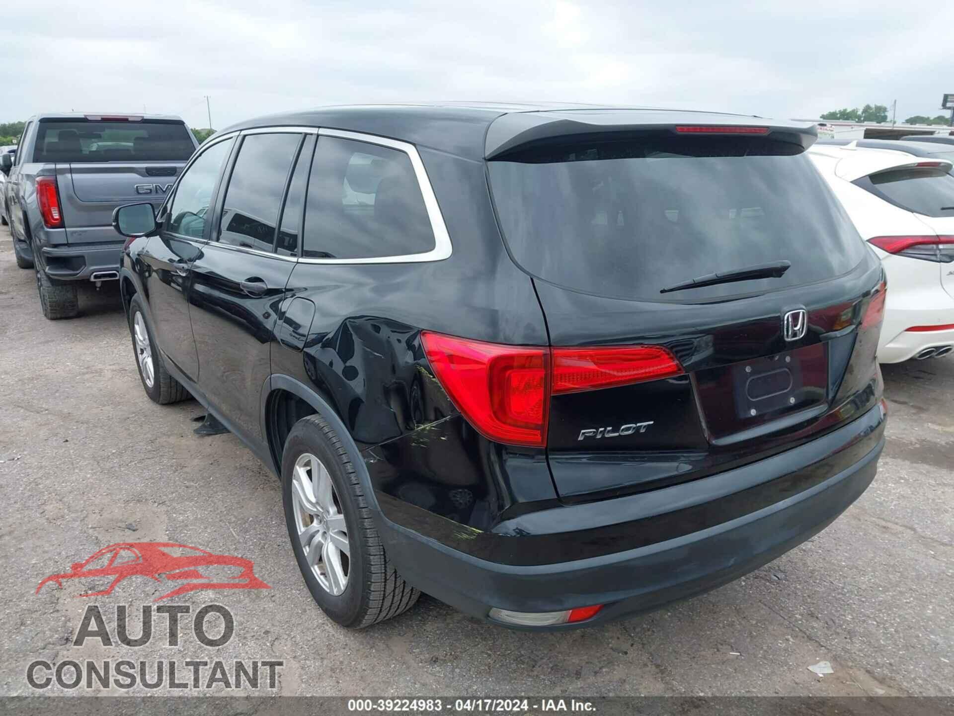 HONDA PILOT 2017 - 5FNYF5H17HB033330