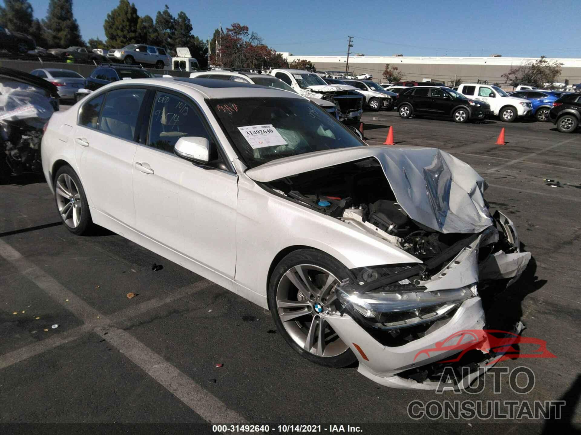 BMW 3 SERIES 2017 - WBA8B9G39HNU53904
