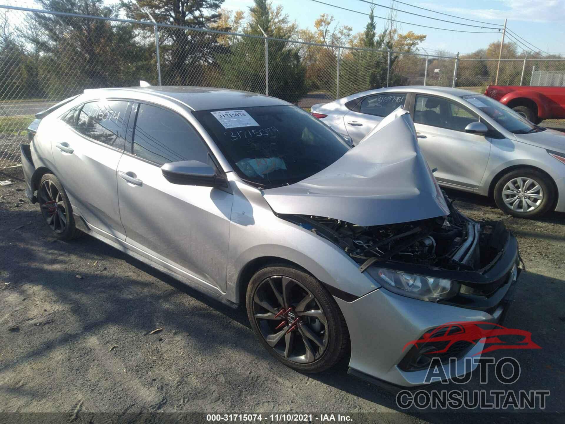 HONDA CIVIC HATCHBACK 2018 - SHHFK7H44JU208601