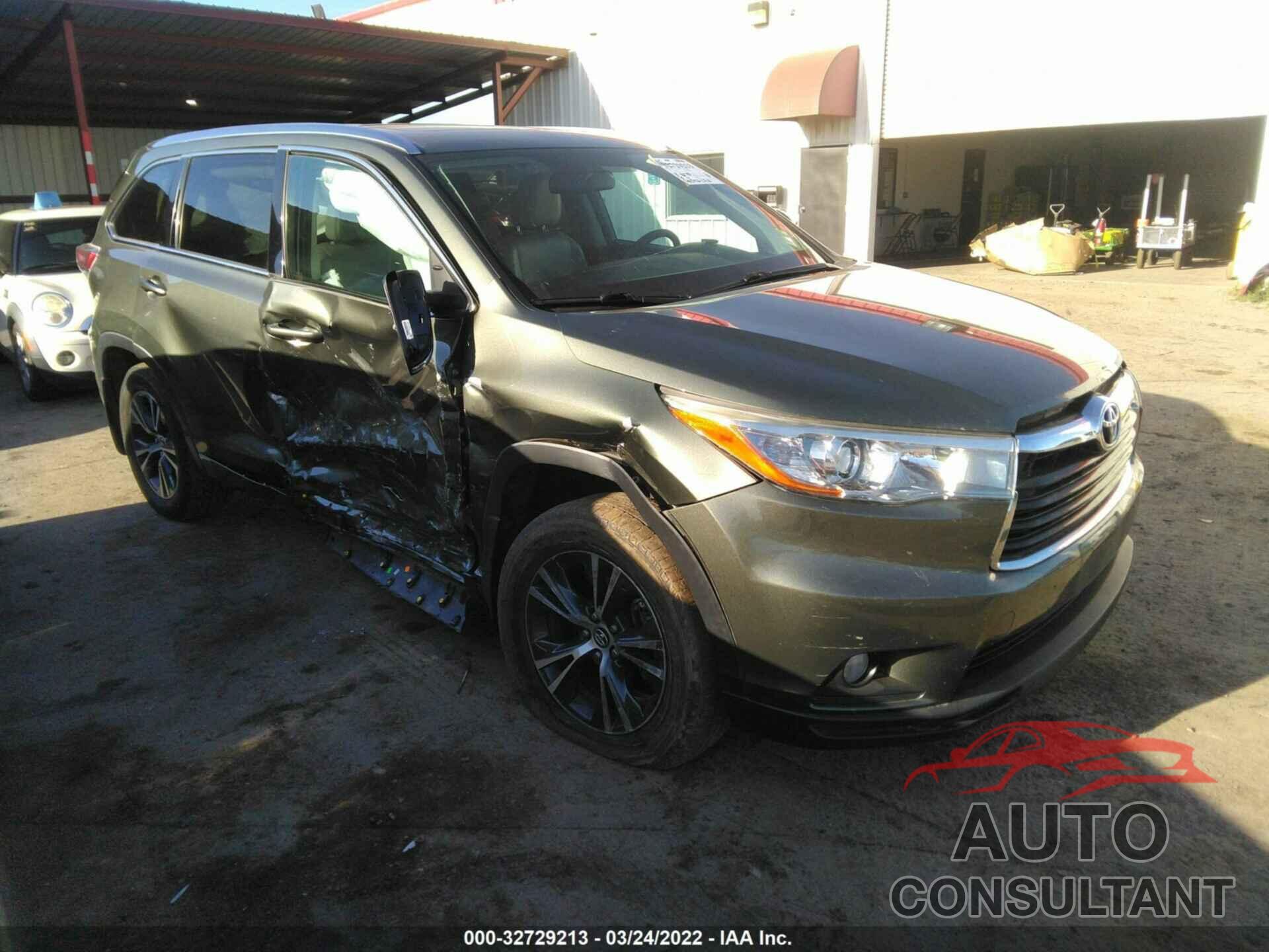 TOYOTA HIGHLANDER 2016 - 5TDJKRFH1GS307801