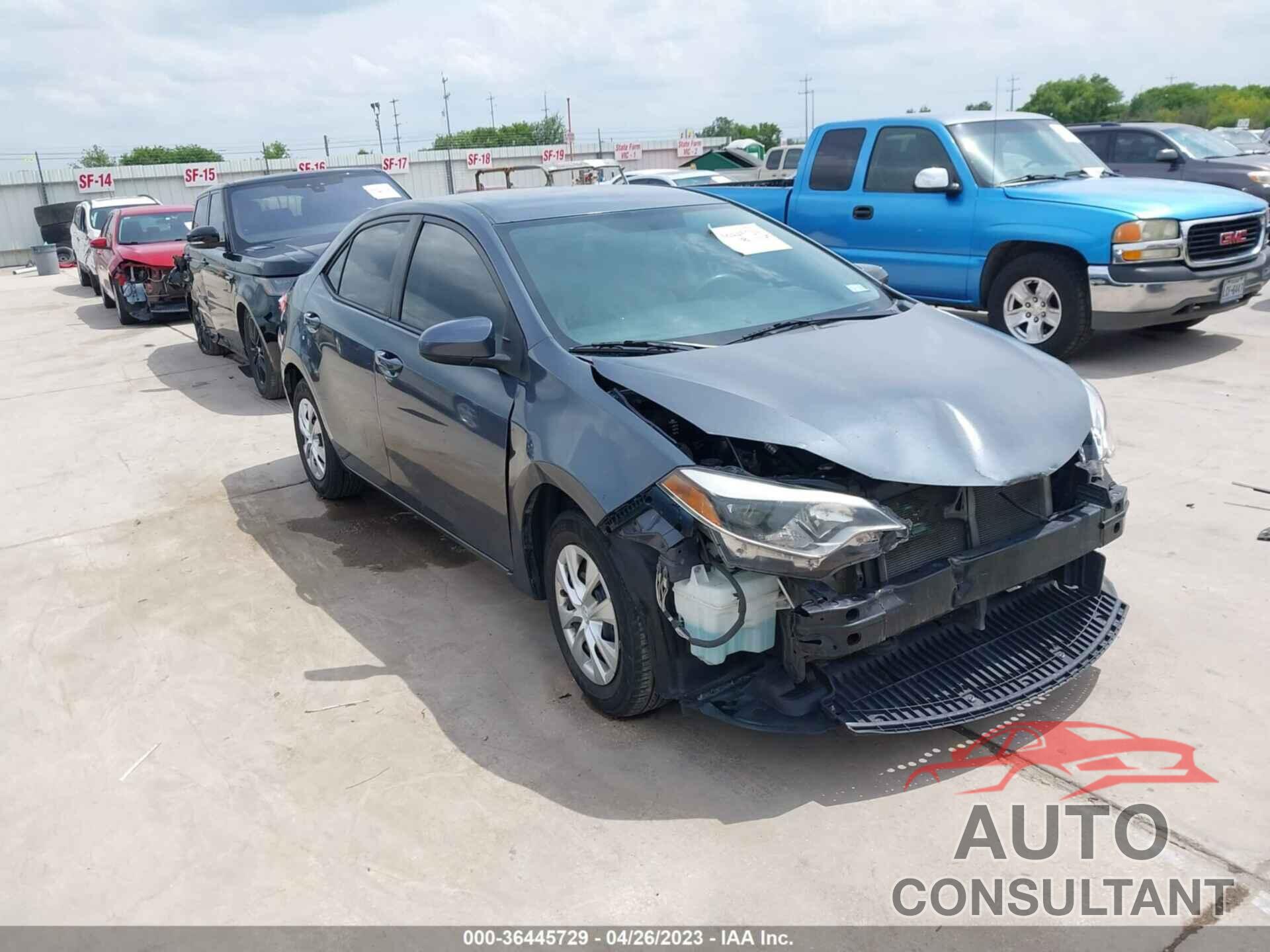 TOYOTA COROLLA 2016 - 5YFBURHE9GP399833
