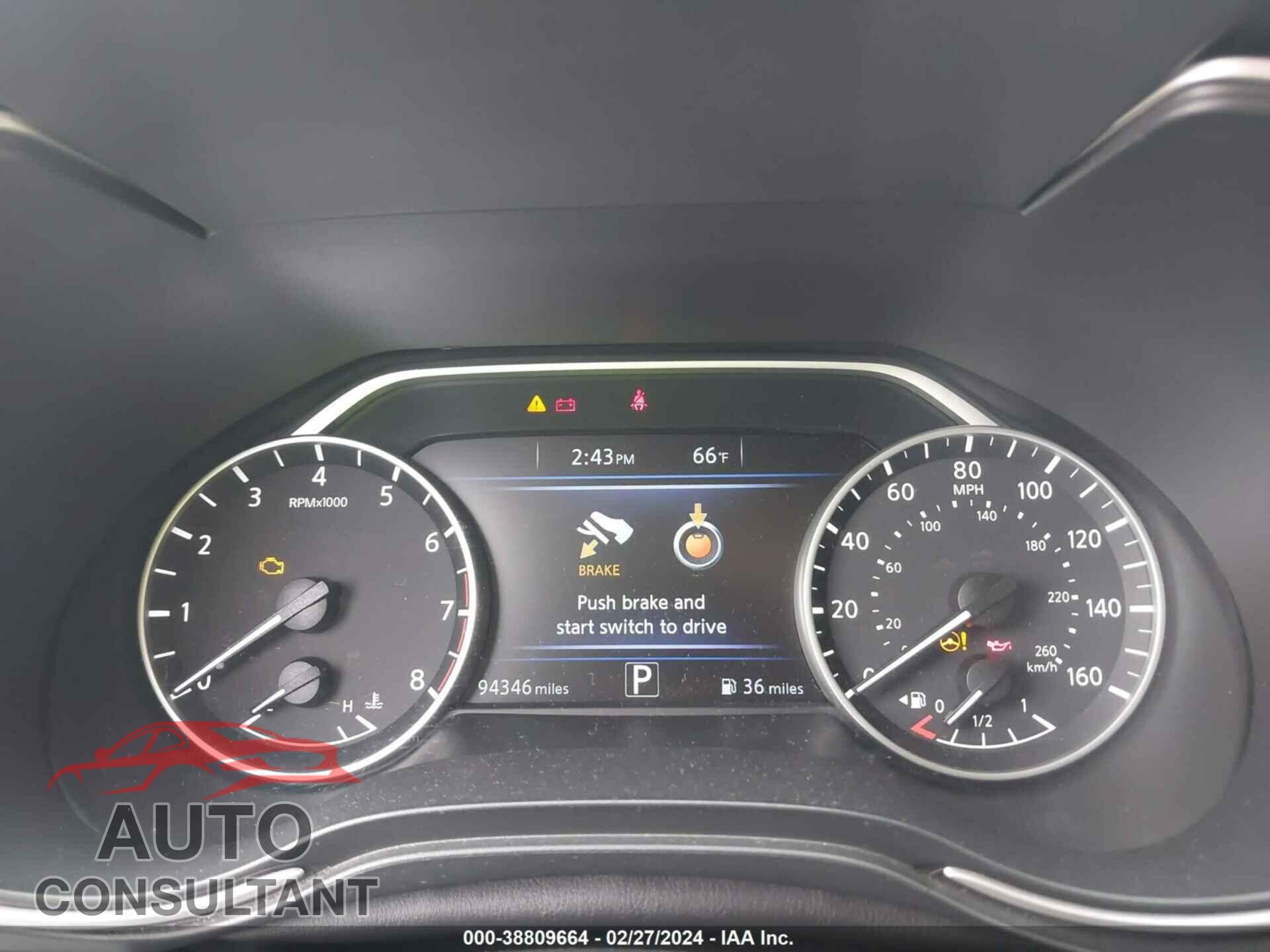NISSAN MAXIMA 2017 - 1N4AA6AP0HC373913