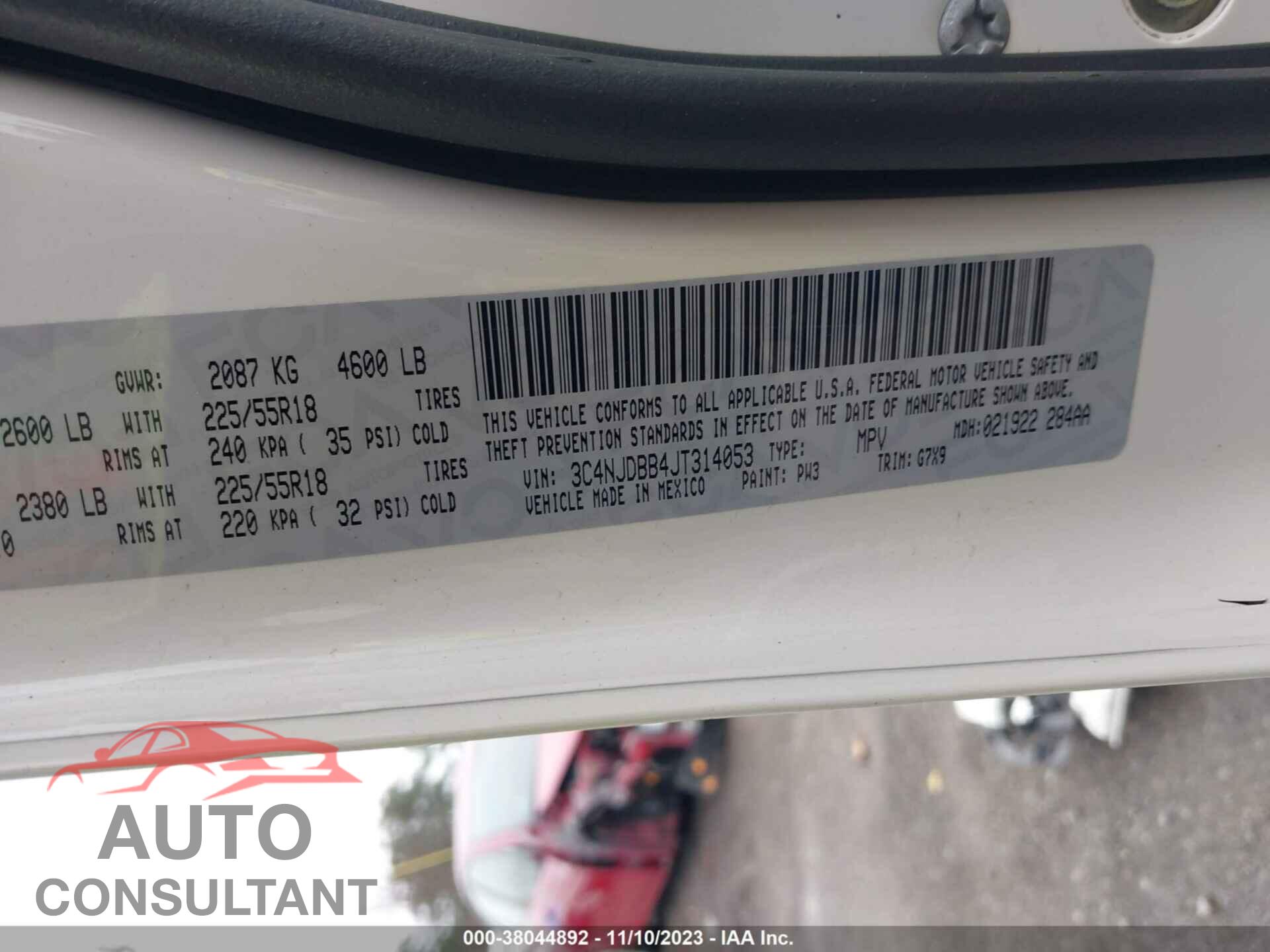 JEEP COMPASS 2018 - 3C4NJDBB4JT314053