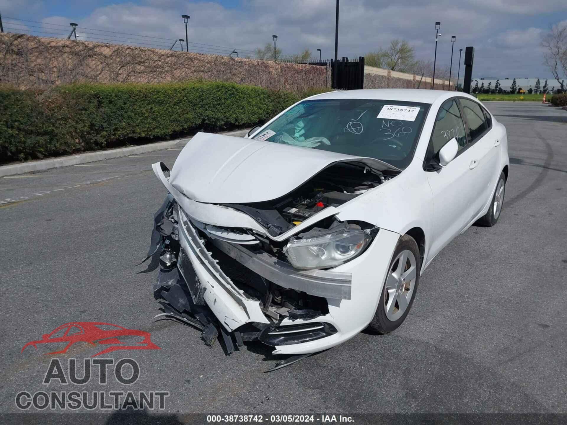 DODGE DART 2016 - 1C3CDFFA5GD796269