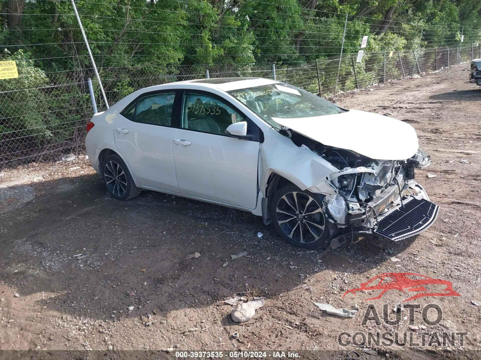 TOYOTA COROLLA 2019 - 5YFBURHE6KP914327