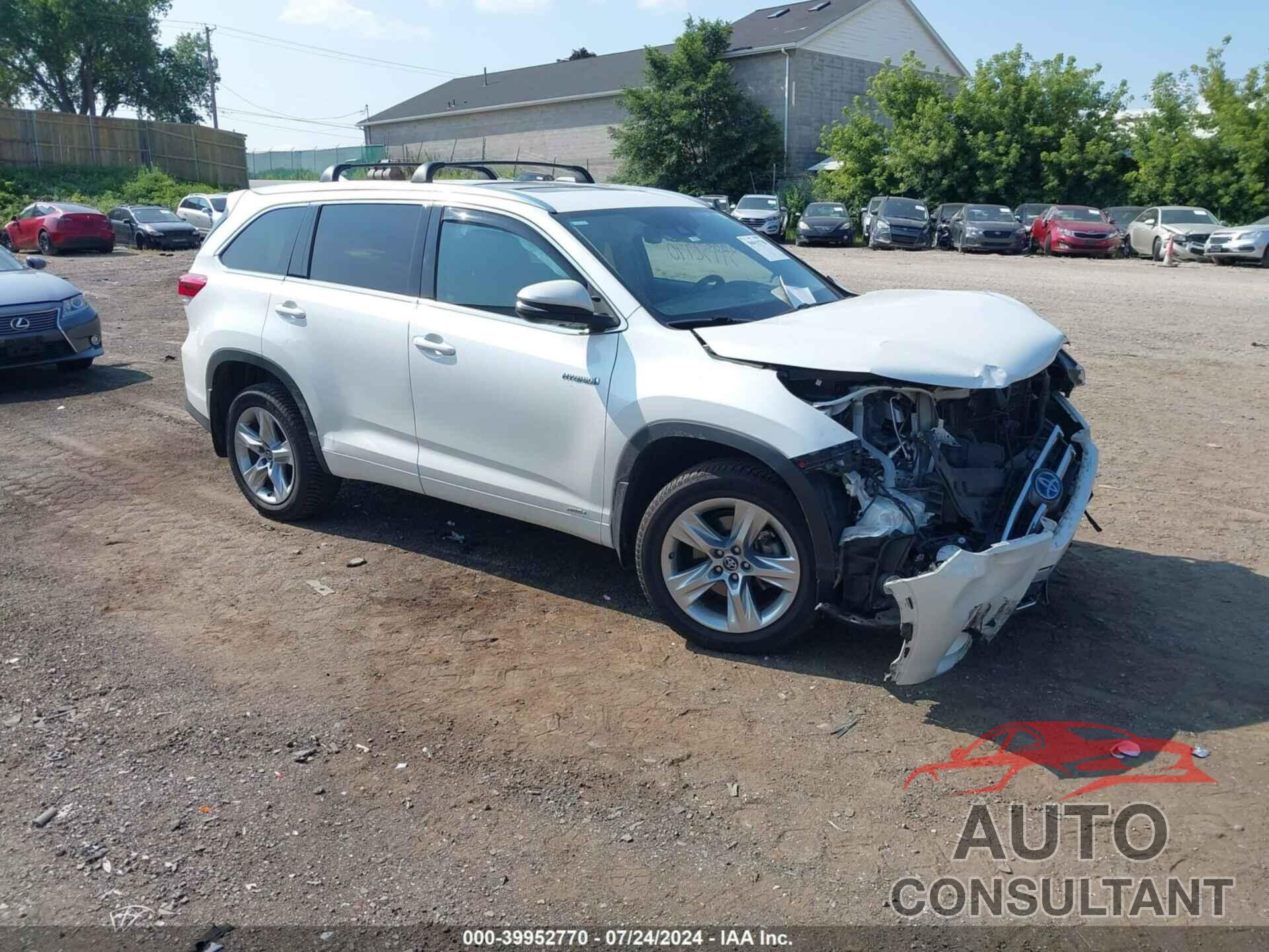 TOYOTA HIGHLANDER HYBRID 2018 - 5TDDGRFH8JS037777