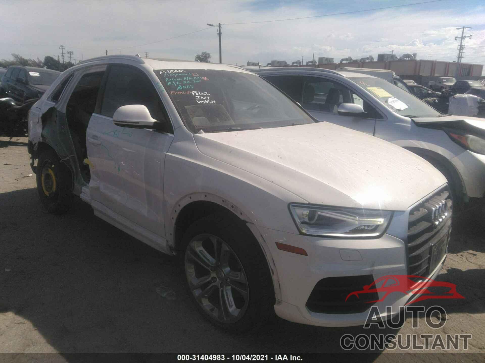 AUDI Q3 2016 - WA1BFCFS4GR012508