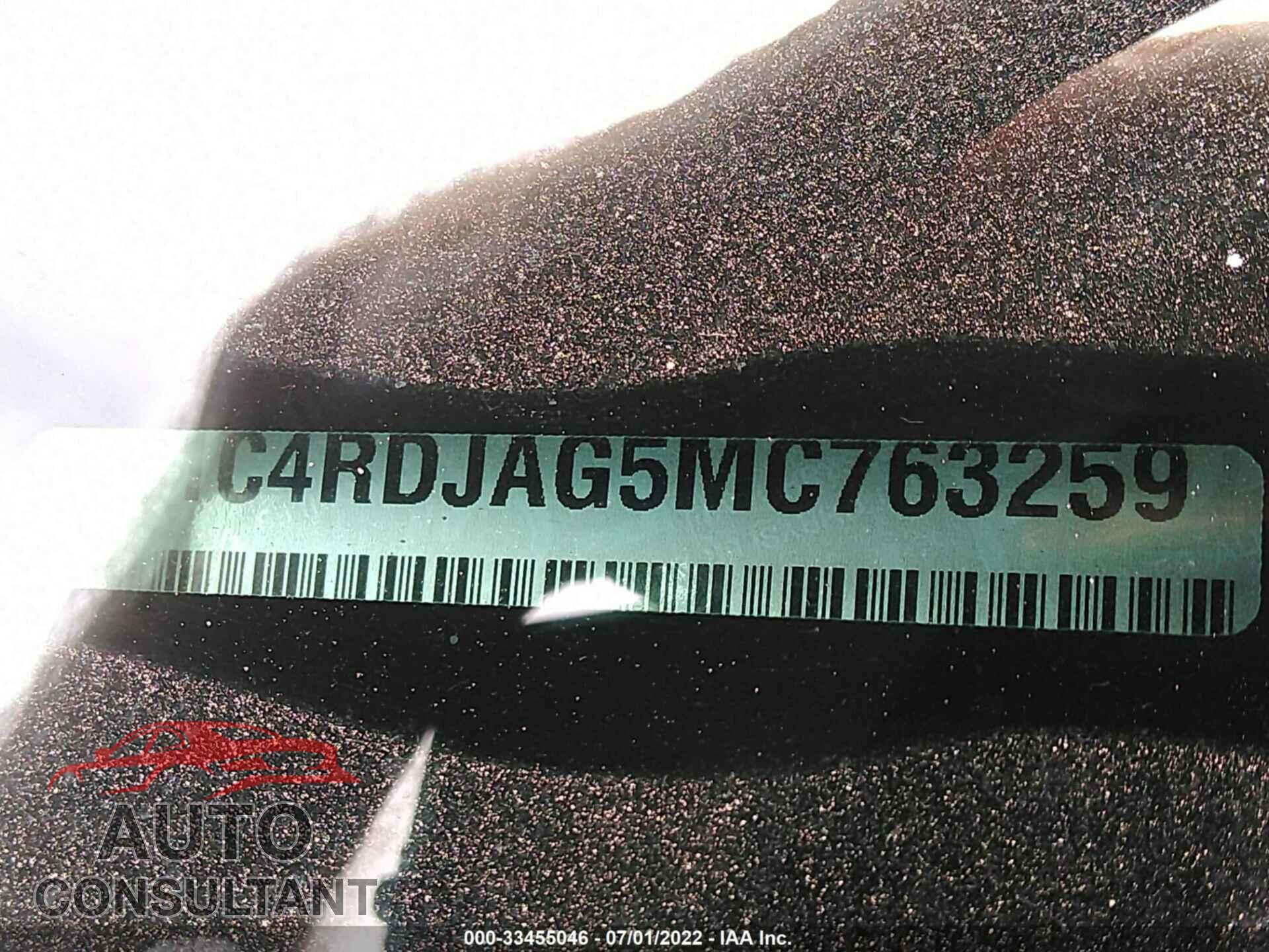 DODGE DURANGO 2021 - 1C4RDJAG5MC763259