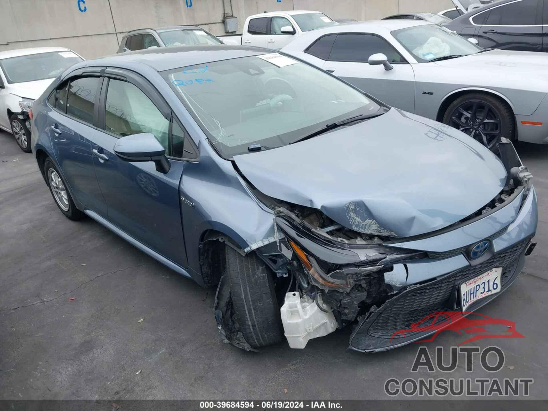 TOYOTA COROLLA 2021 - JTDEAMDEXMJ019770