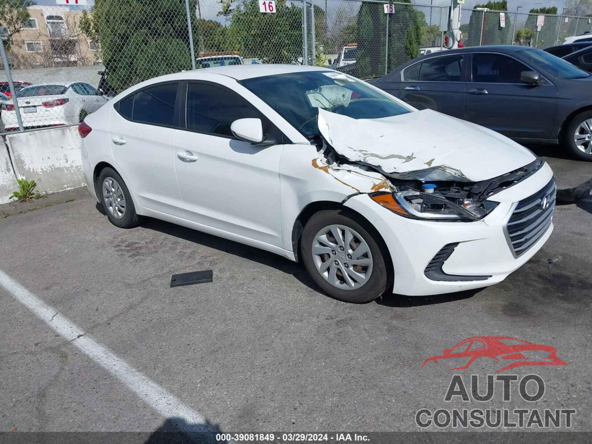 HYUNDAI ELANTRA 2017 - 5NPD84LF3HH115210
