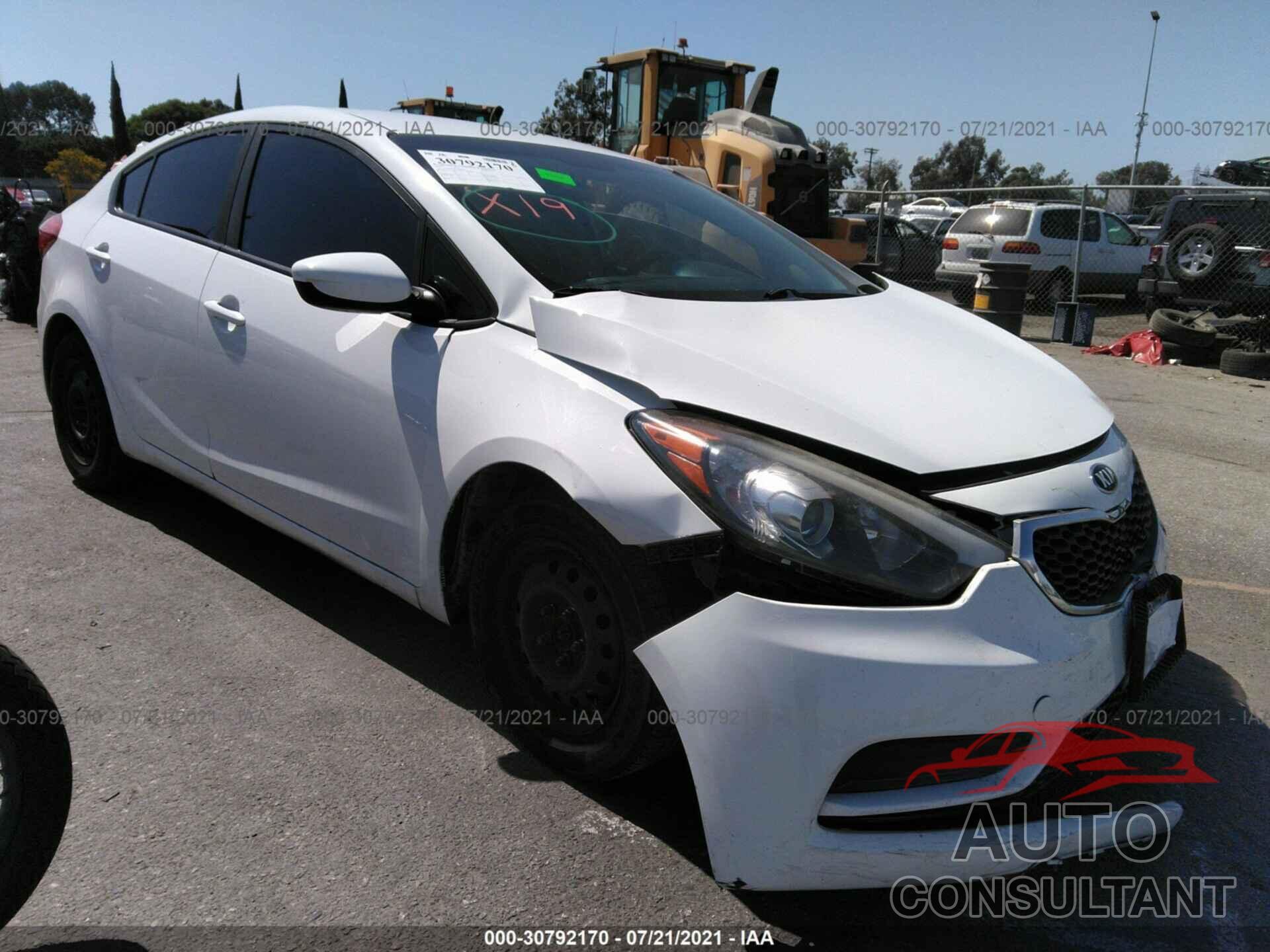 KIA FORTE 2016 - KNAFK4A65G5581181