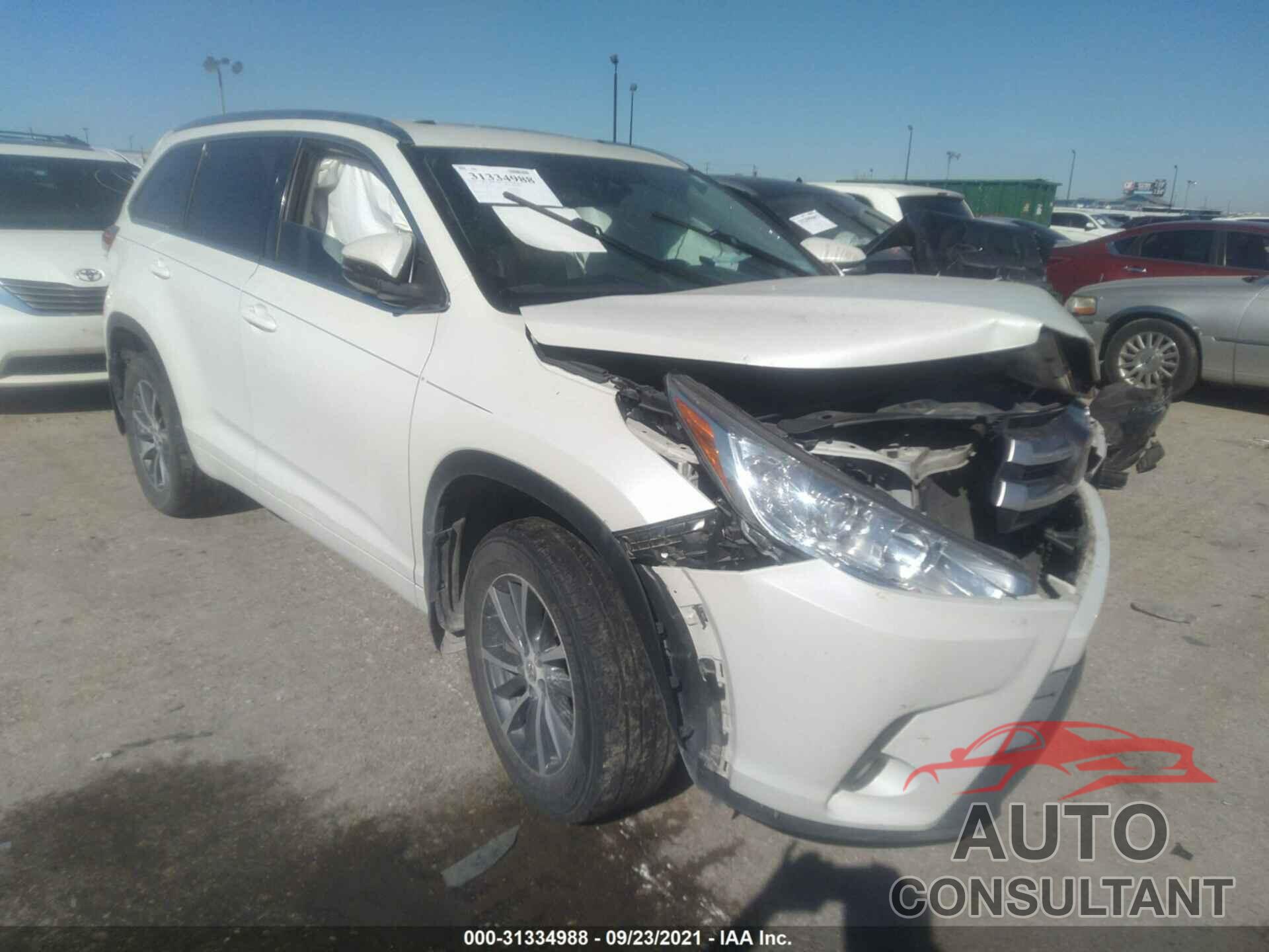 TOYOTA HIGHLANDER 2018 - 5TDKZRFH4JS531085