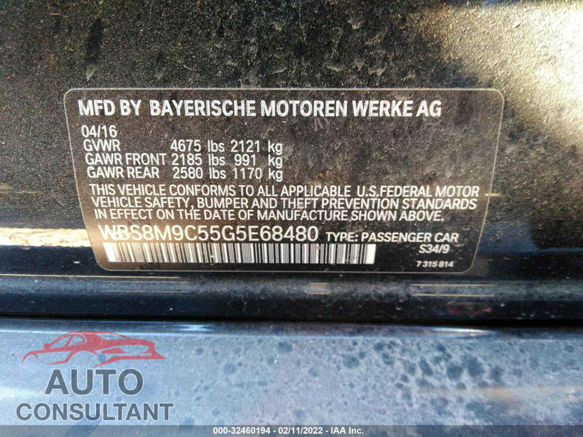 BMW M3 2016 - WBS8M9C55G5E68480