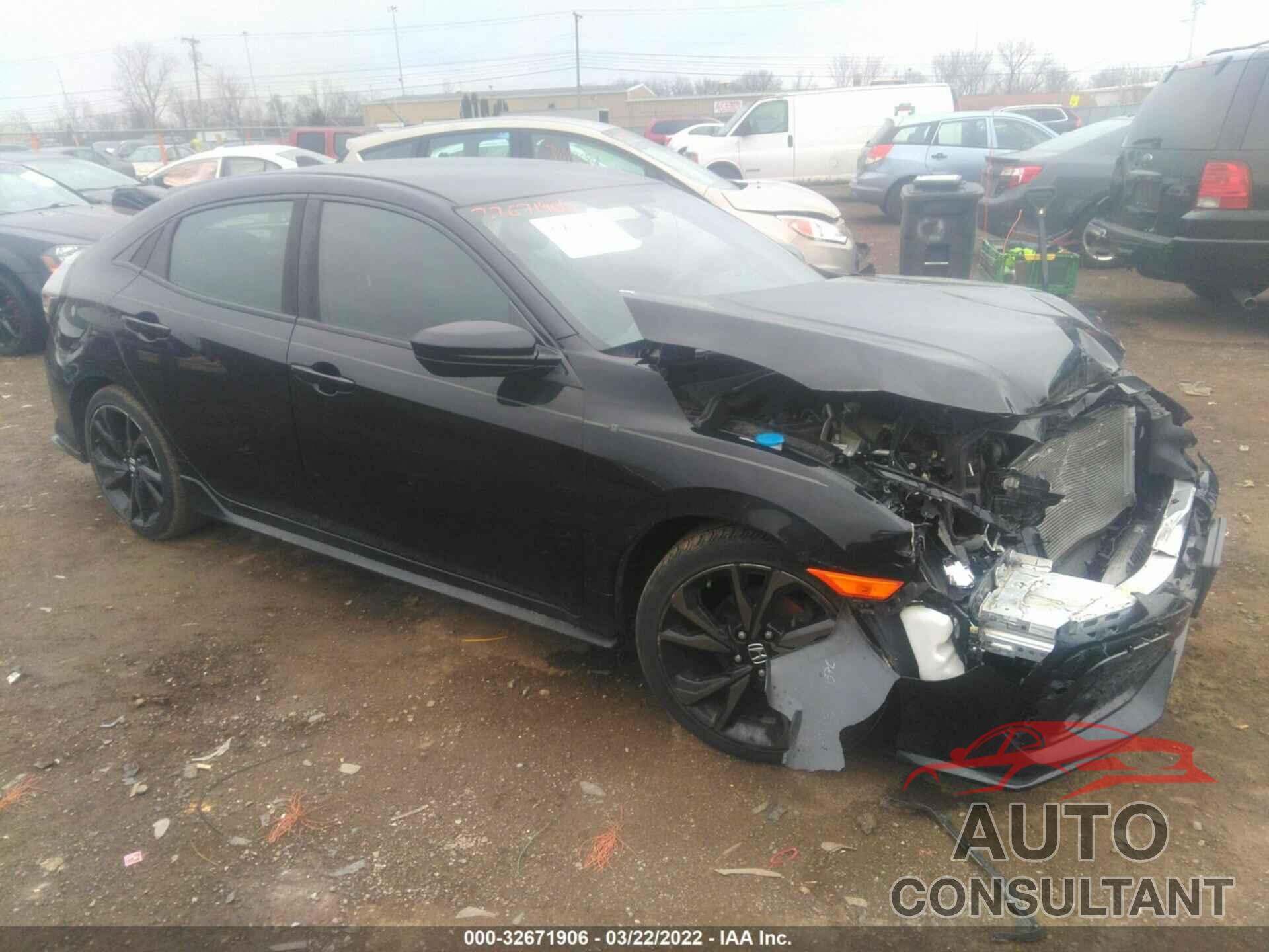 HONDA CIVIC HATCHBACK 2017 - SHHFK7H49HU221046