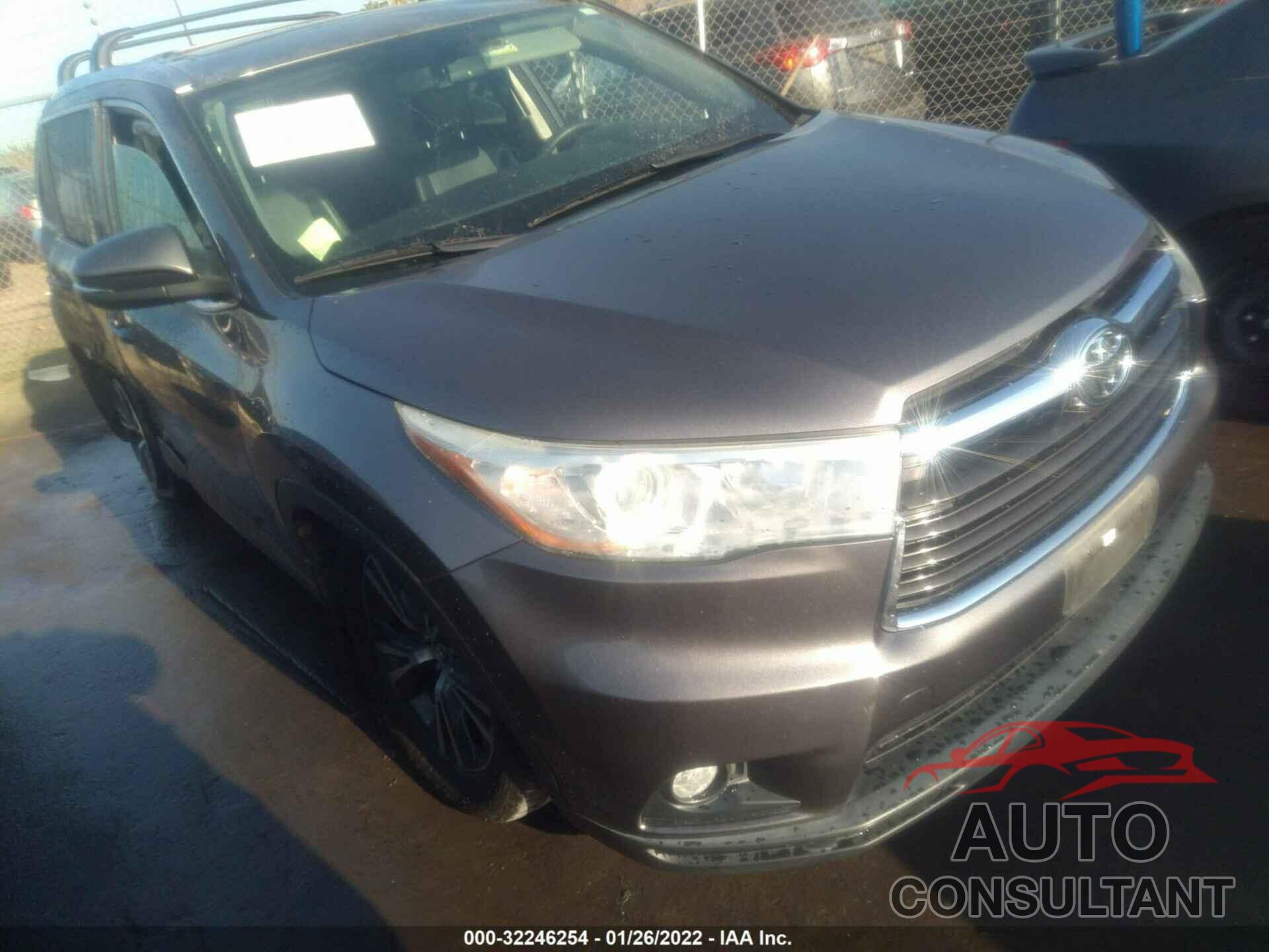 TOYOTA HIGHLANDER 2016 - 5TDJKRFH2GS296193