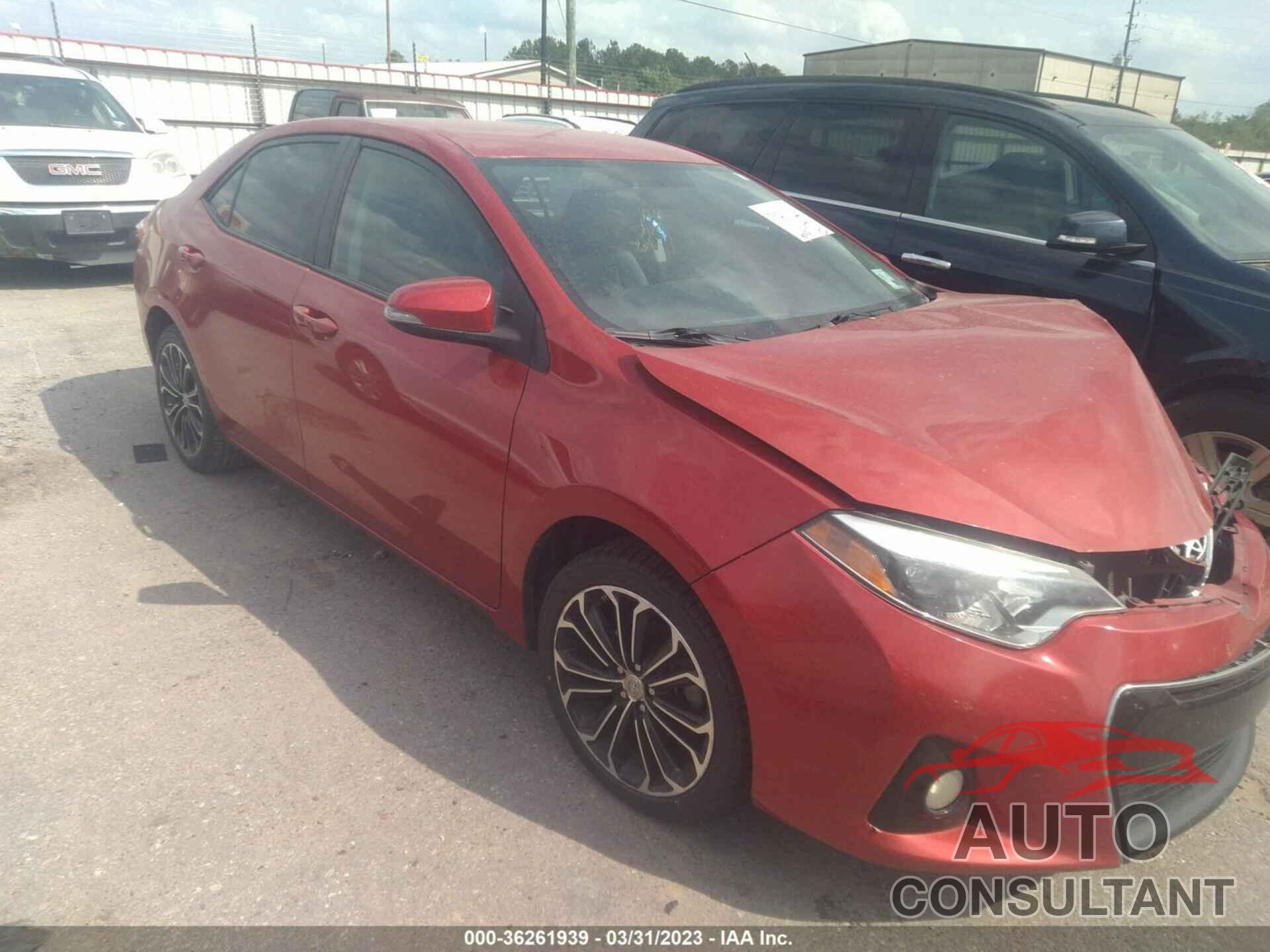 TOYOTA COROLLA 2015 - 5YFBURHE2FP315561