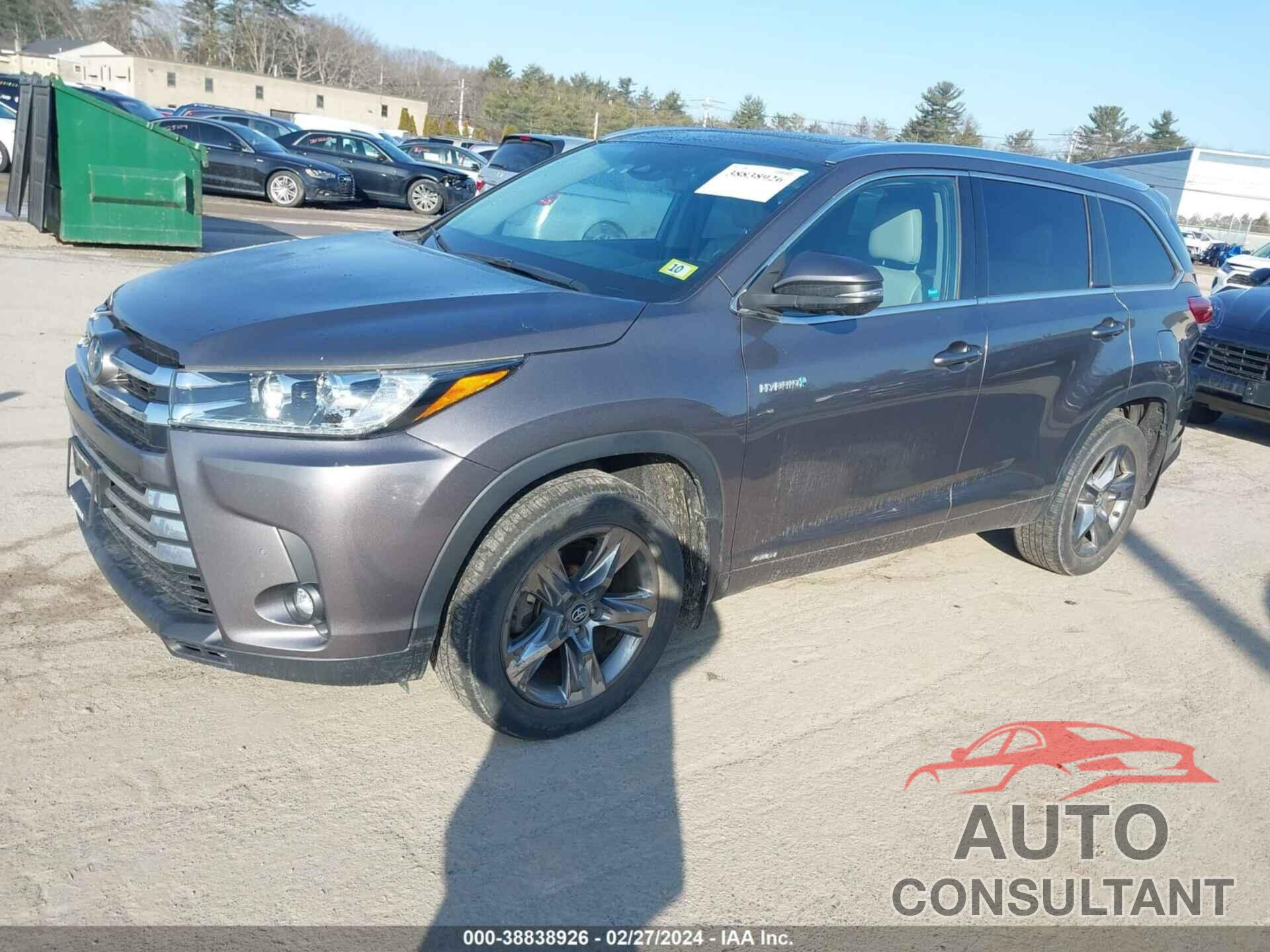 TOYOTA HIGHLANDER HYBRID 2019 - 5TDDGRFH4KS052648