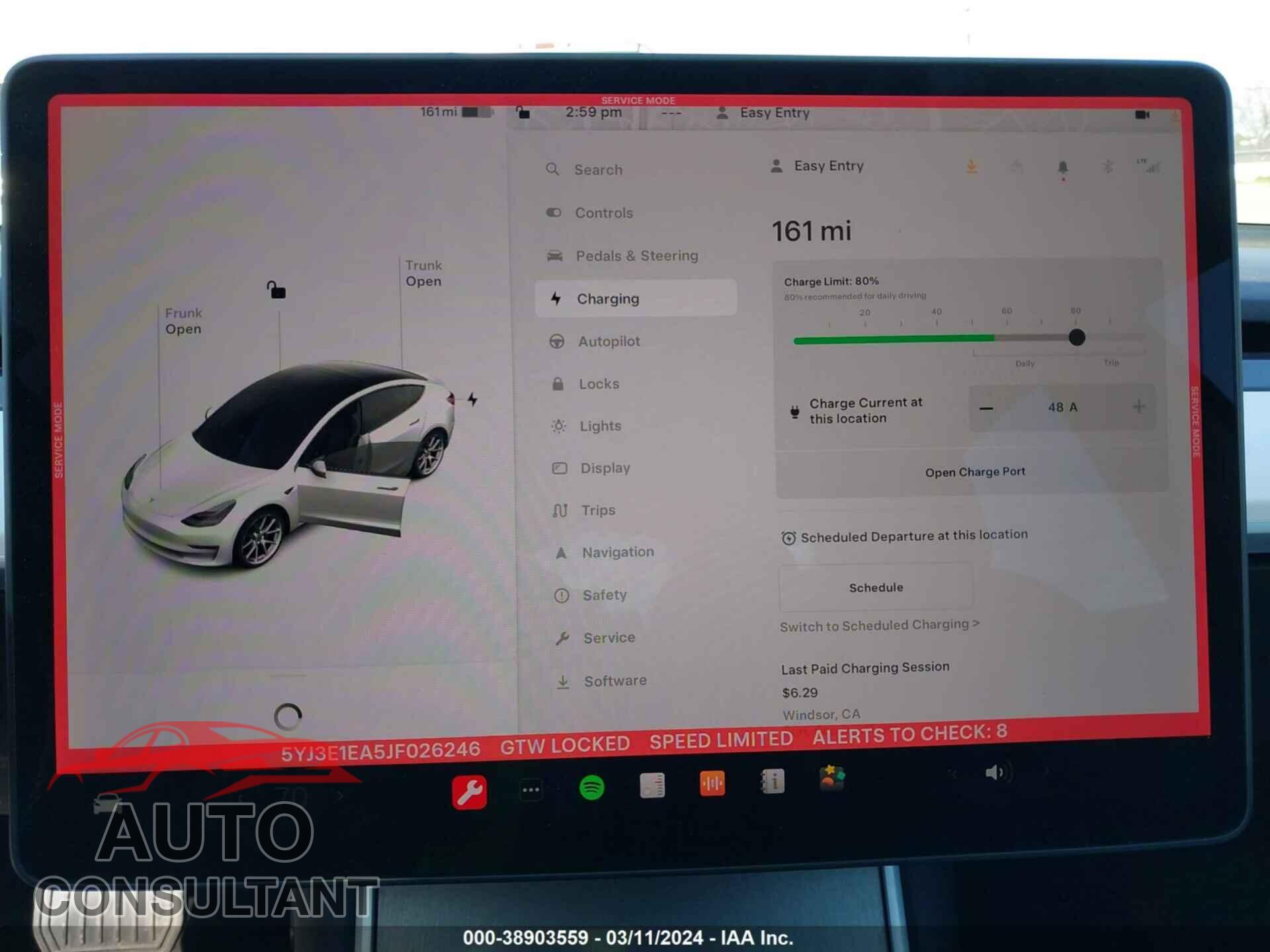 TESLA MODEL 3 2018 - 5YJ3E1EA5JF026246