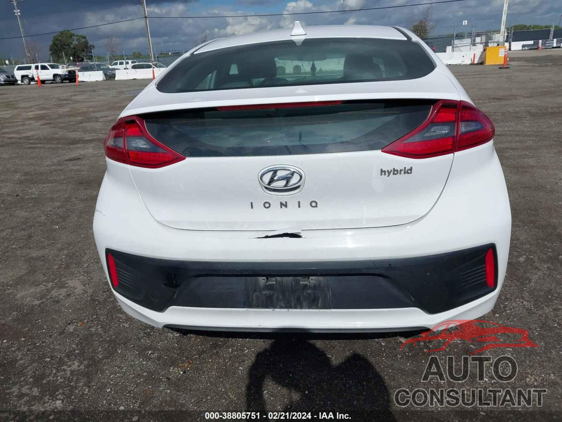 HYUNDAI IONIQ HYBRID 2018 - KMHC85LC6JU089605