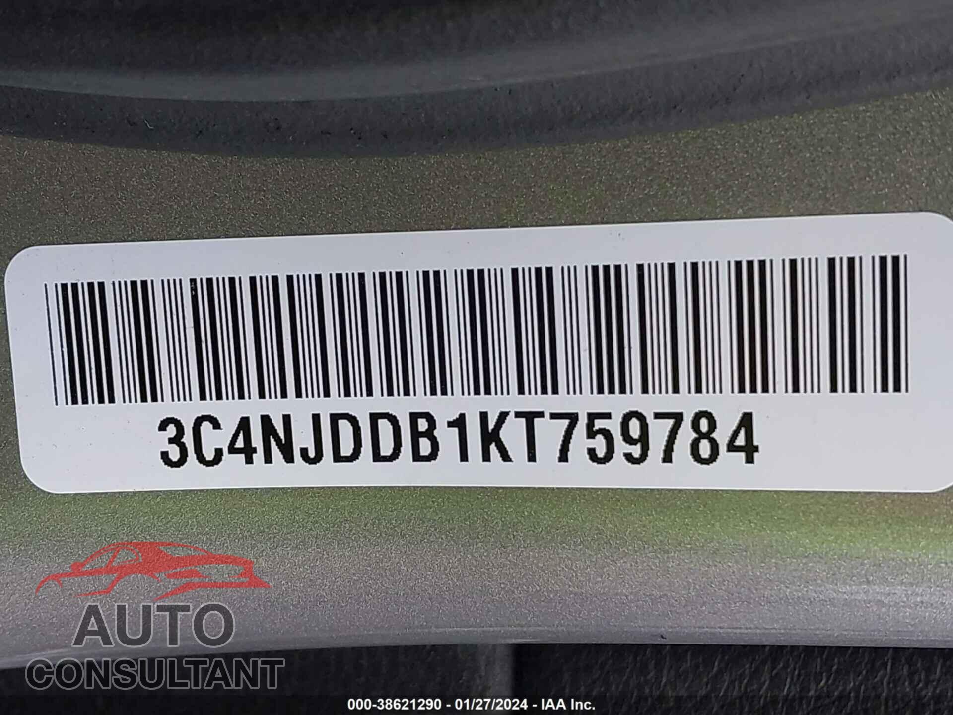 JEEP COMPASS 2019 - 3C4NJDDB1KT759784
