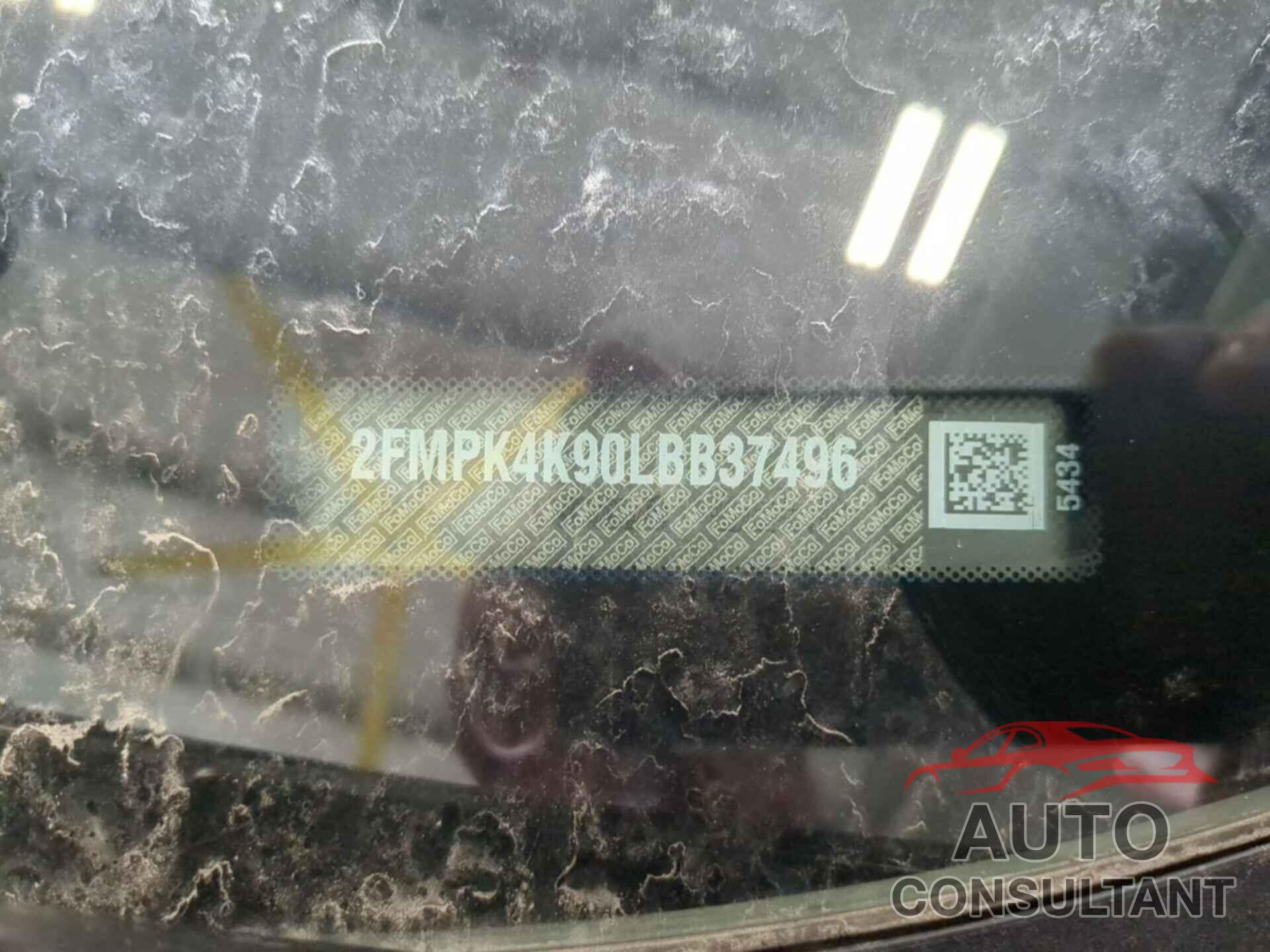 FORD EDGE 2020 - 2FMPK4K90LBB37496