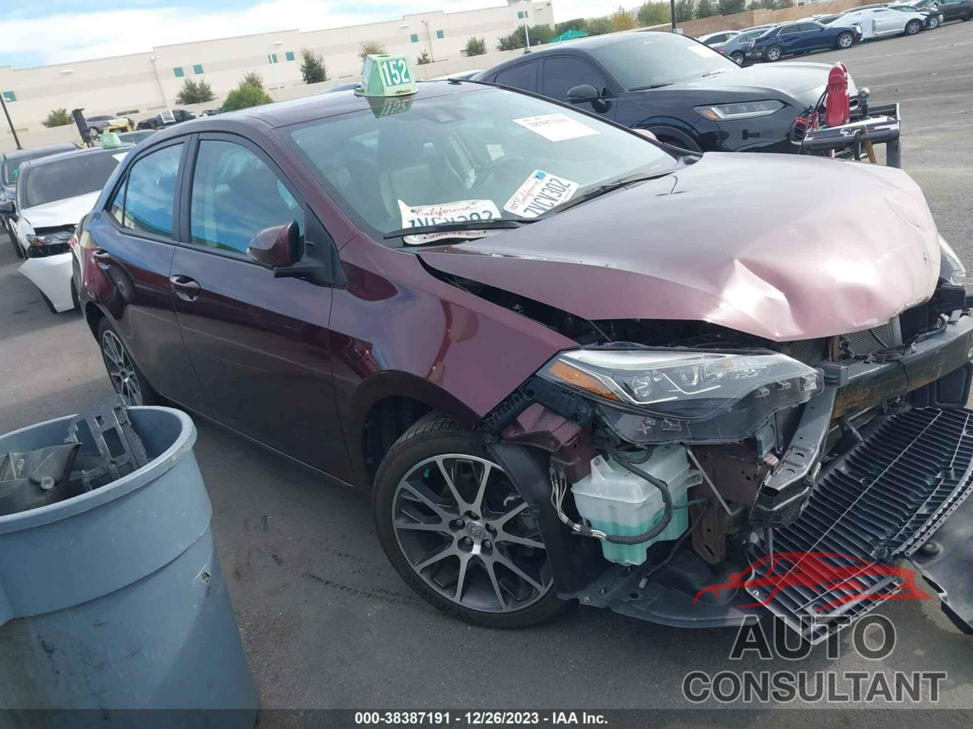TOYOTA COROLLA 2017 - 5YFBURHE0HP581101