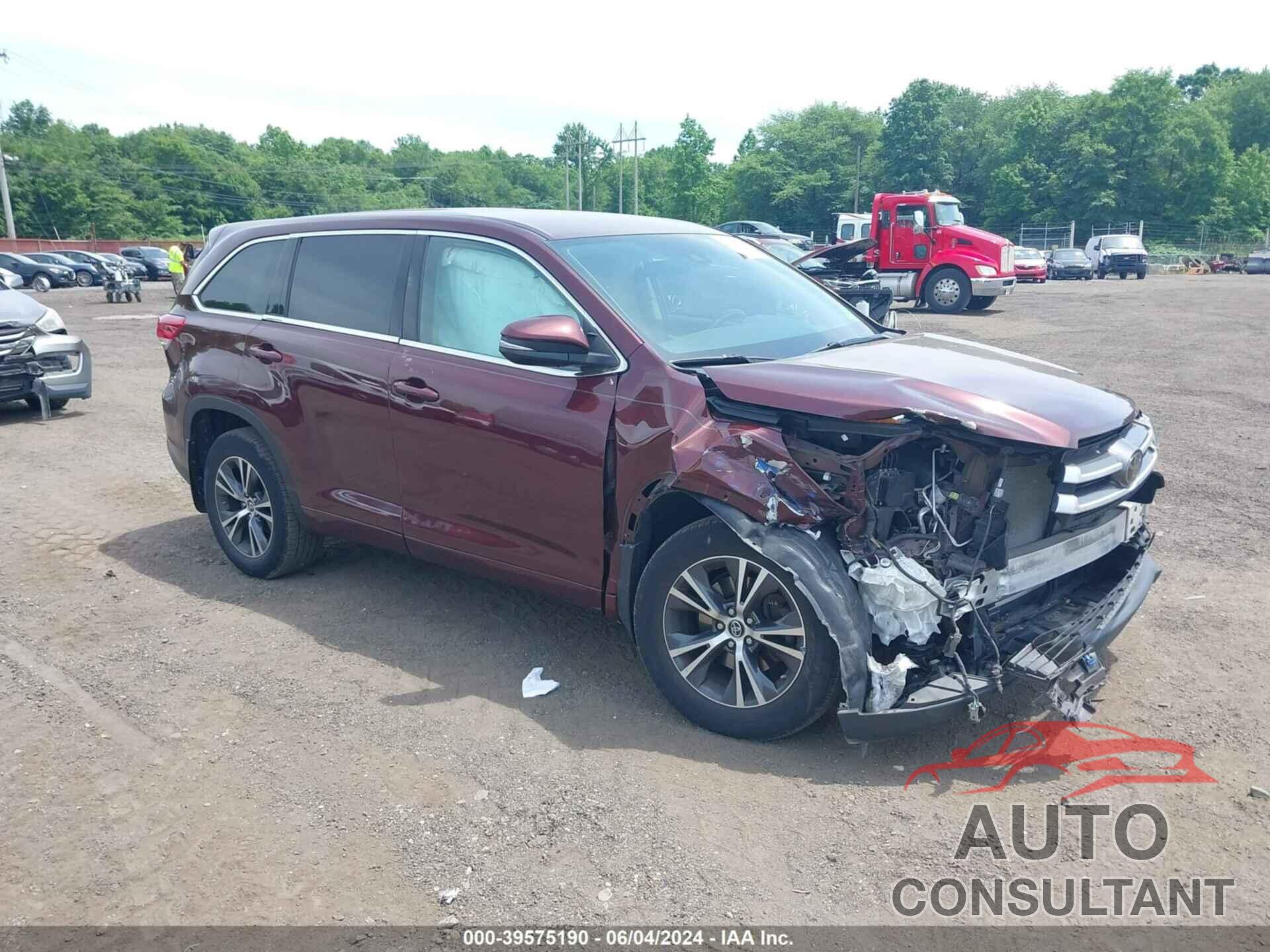 TOYOTA HIGHLANDER 2018 - 5TDBZRFH2JS904172