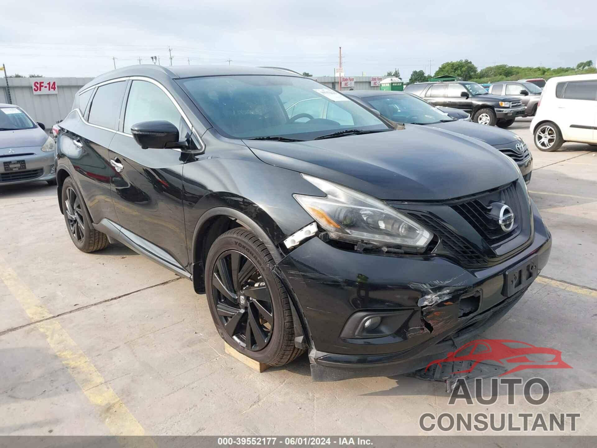 NISSAN MURANO 2018 - 5N1AZ2MG6JN160297