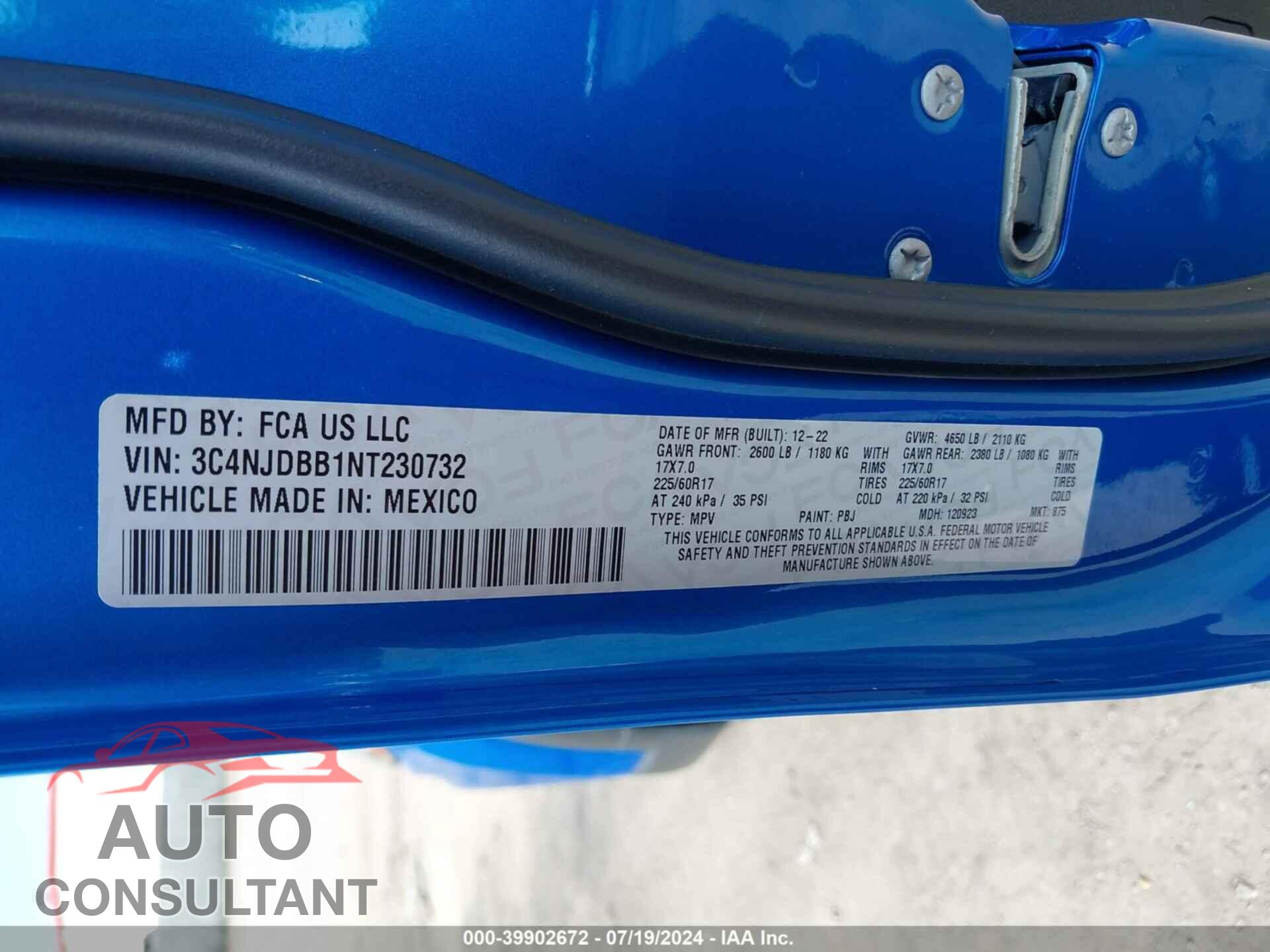 JEEP COMPASS 2022 - 3C4NJDBB1NT230732