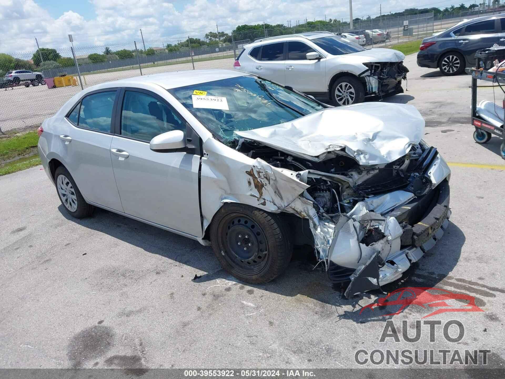 TOYOTA COROLLA 2019 - 5YFBURHE5KP947450