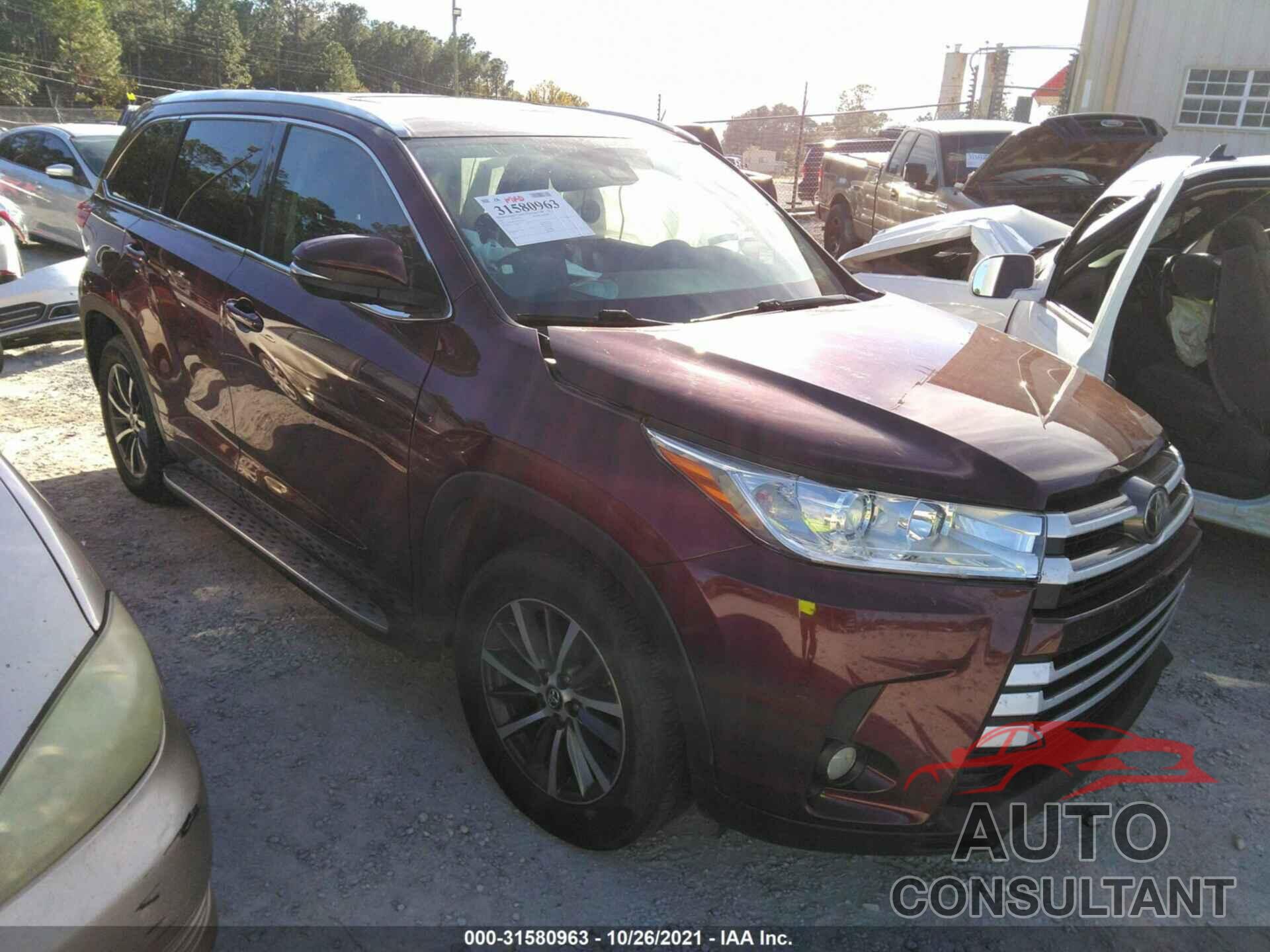TOYOTA HIGHLANDER 2017 - 5TDKZRFH8HS200438