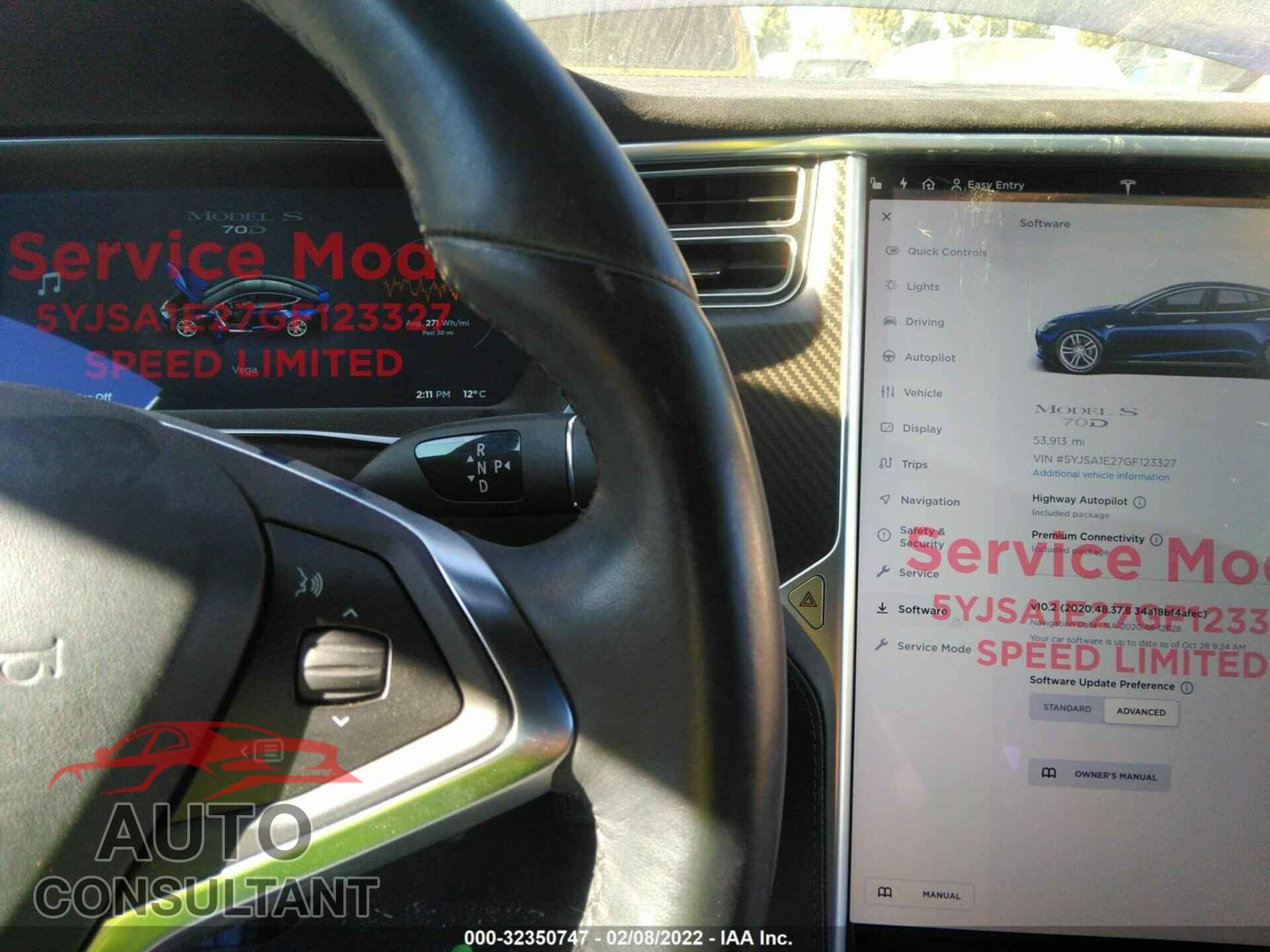 TESLA MODEL S 2016 - 5YJSA1E27GF123327