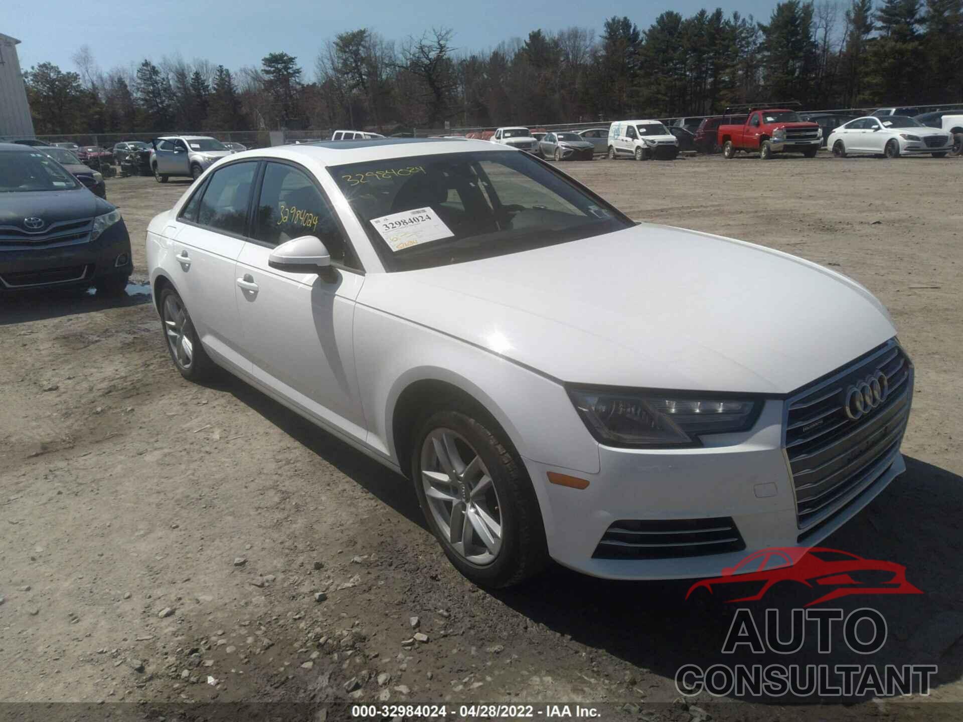 AUDI A4 2017 - WAUANAF42HN034345