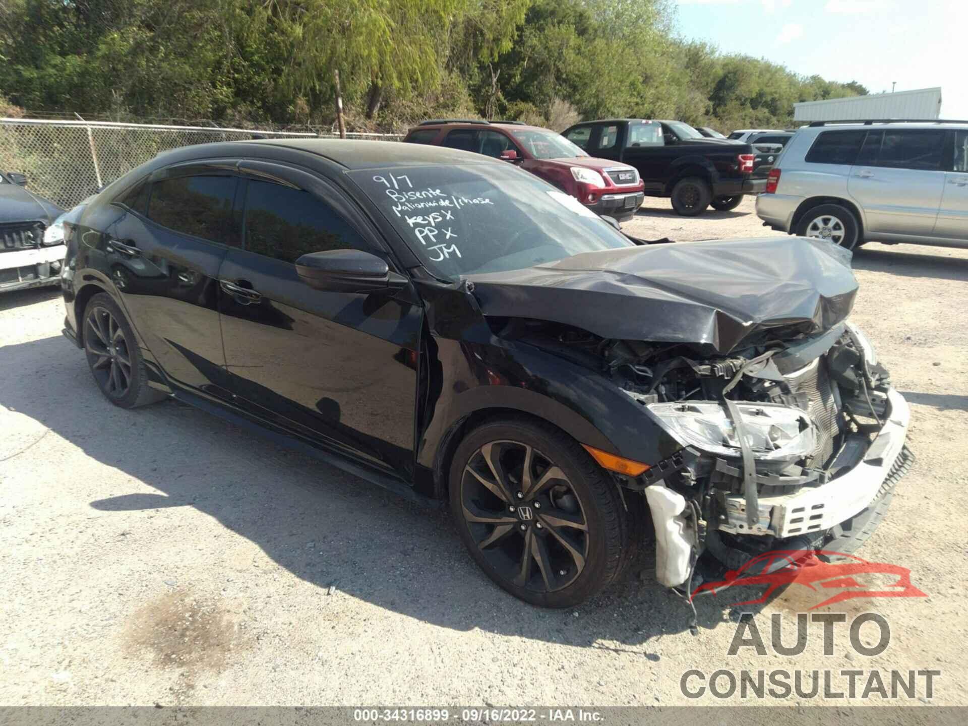 HONDA CIVIC HATCHBACK 2018 - SHHFK7G4XJU201458