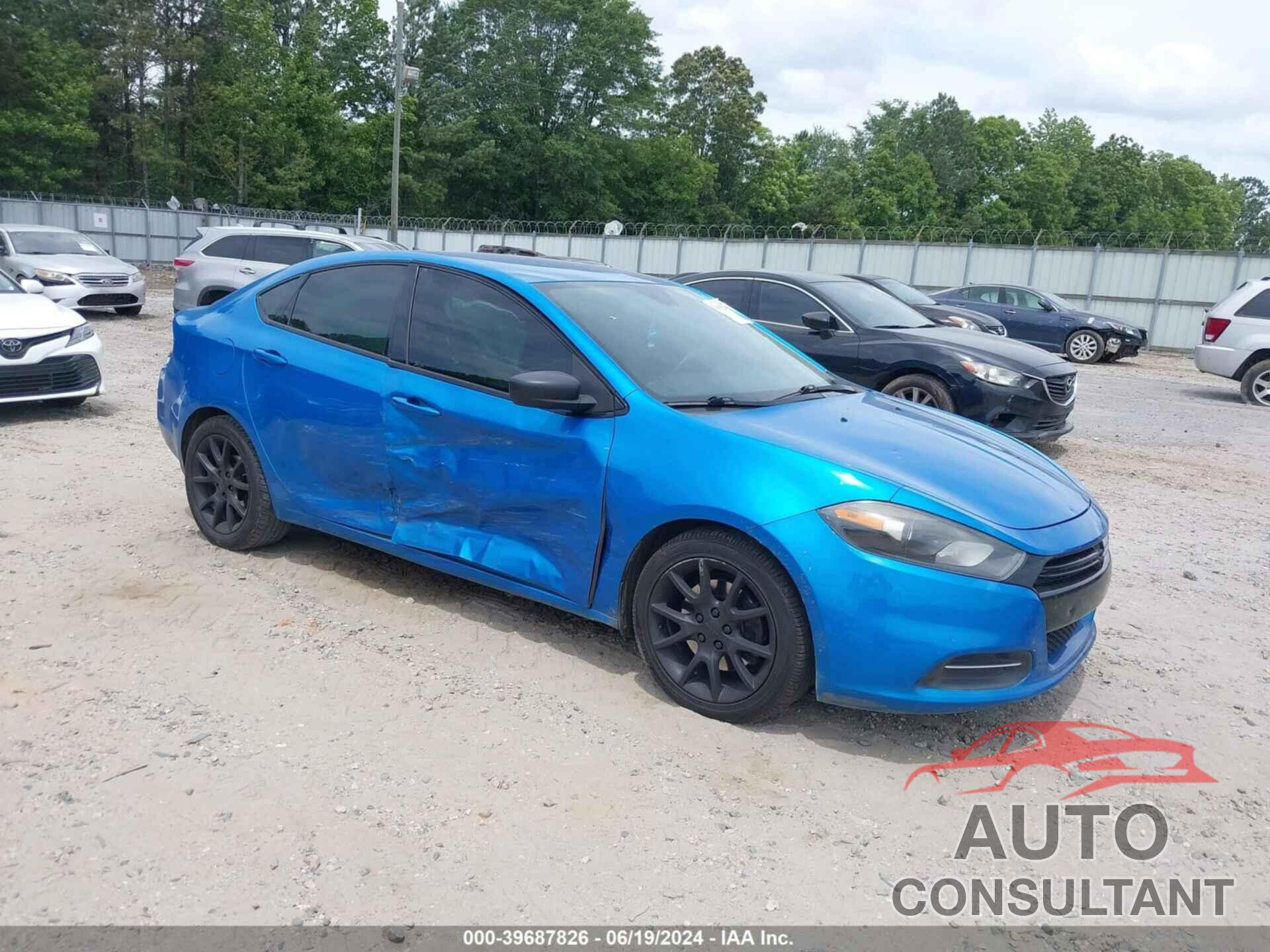 DODGE DART 2016 - 1C3CDFAA1GD555302