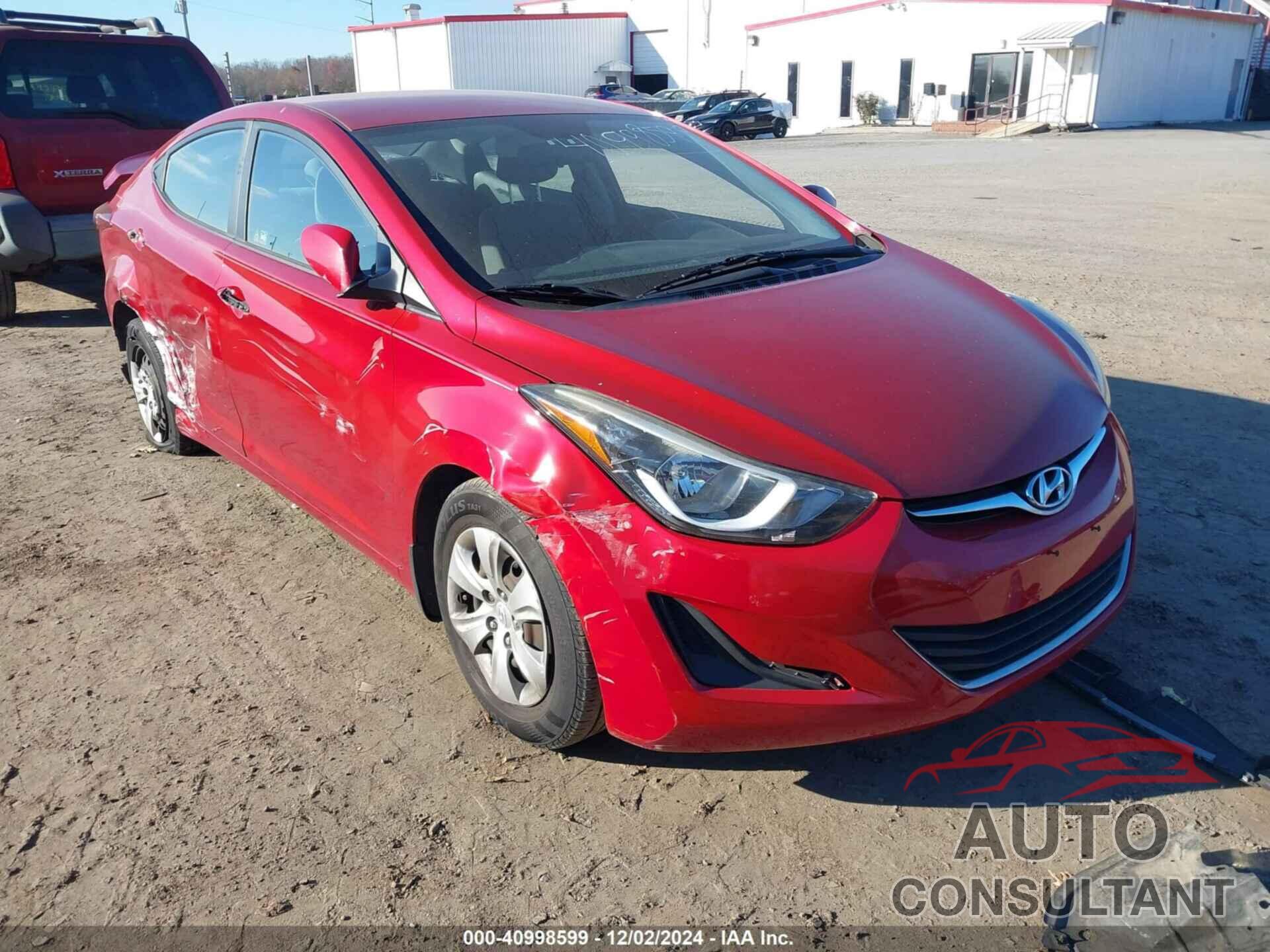 HYUNDAI ELANTRA 2016 - KMHDH4AE7GU644847