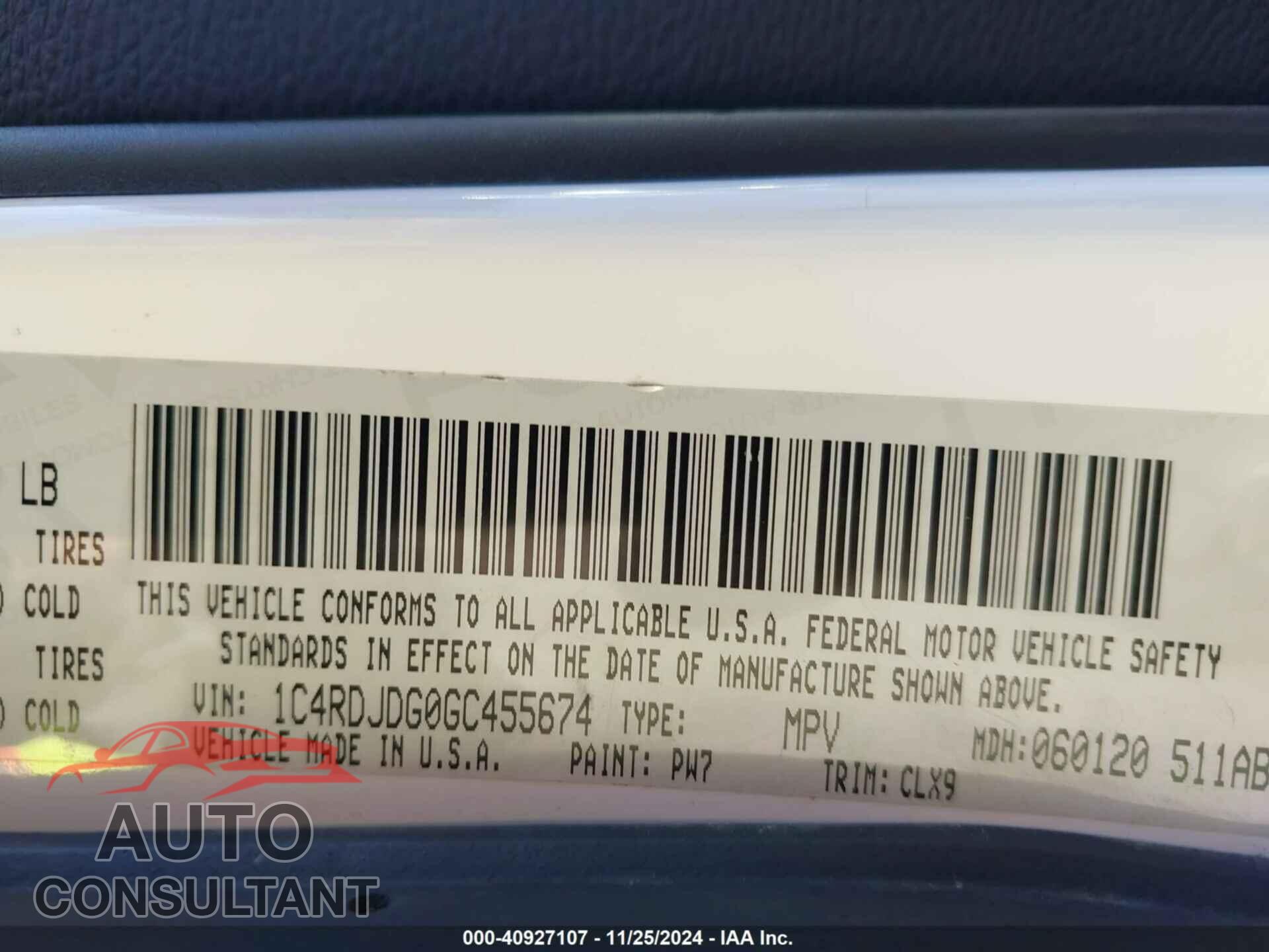 DODGE DURANGO 2016 - 1C4RDJDG0GC455674