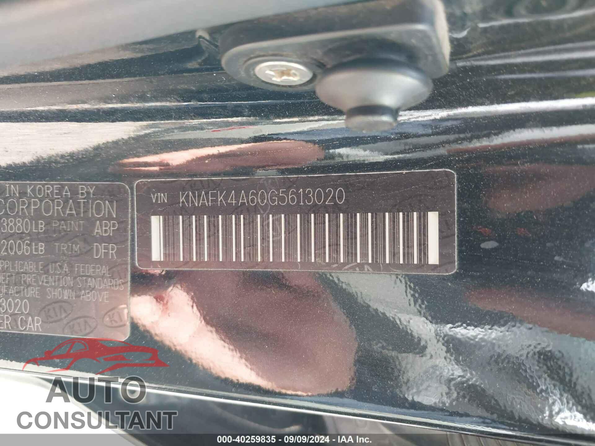 KIA FORTE 2016 - KNAFK4A60G5613020