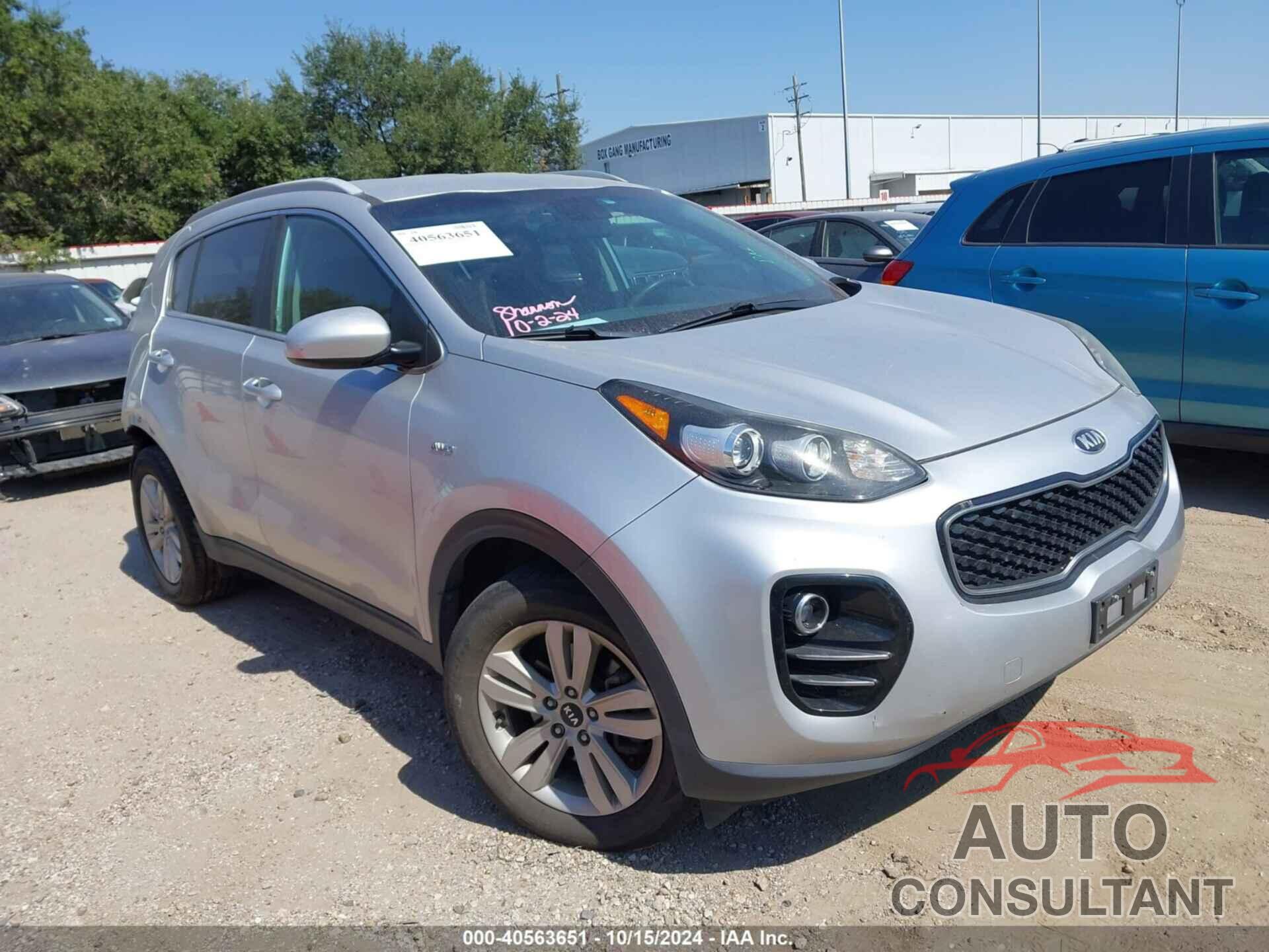 KIA SPORTAGE 2017 - KNDPMCAC7H7172414