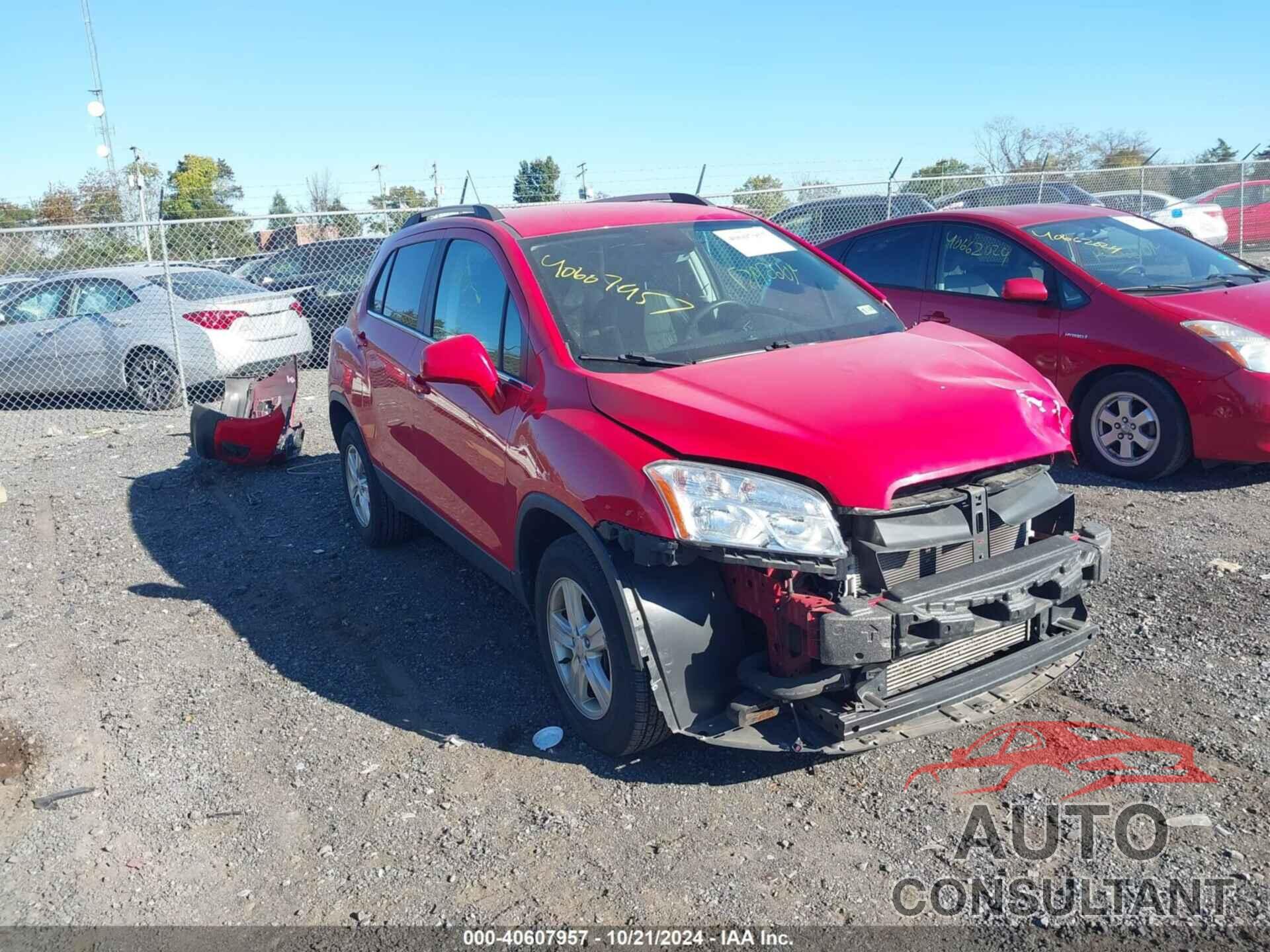 CHEVROLET TRAX 2016 - KL7CJPSB5GB728538