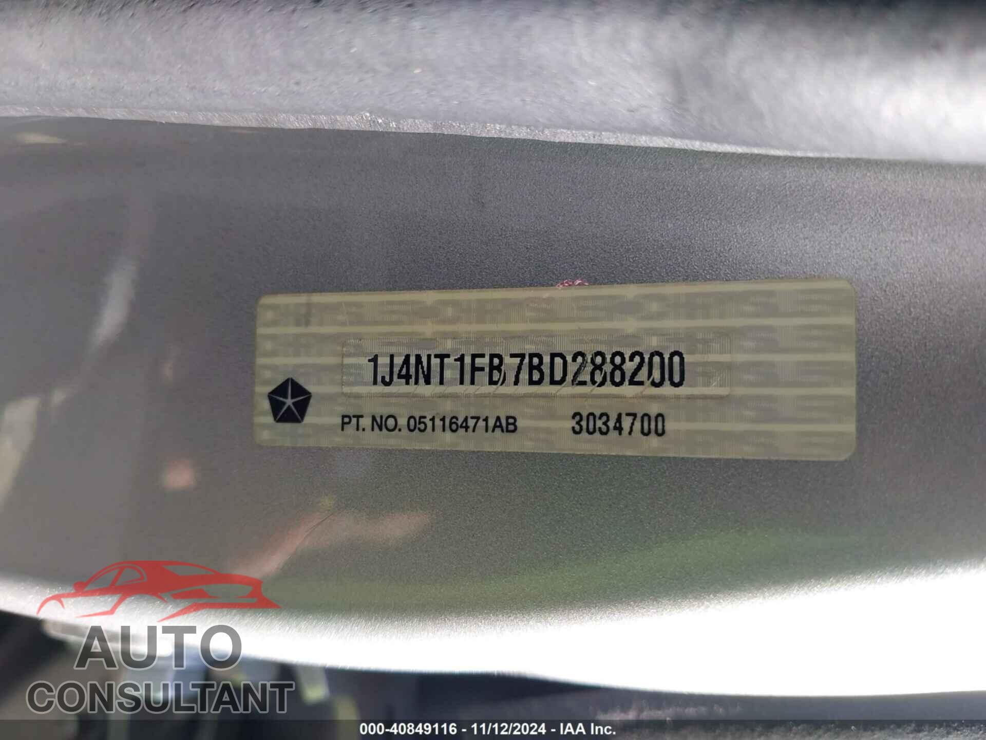 JEEP COMPASS 2011 - 1J4NT1FB7BD288200