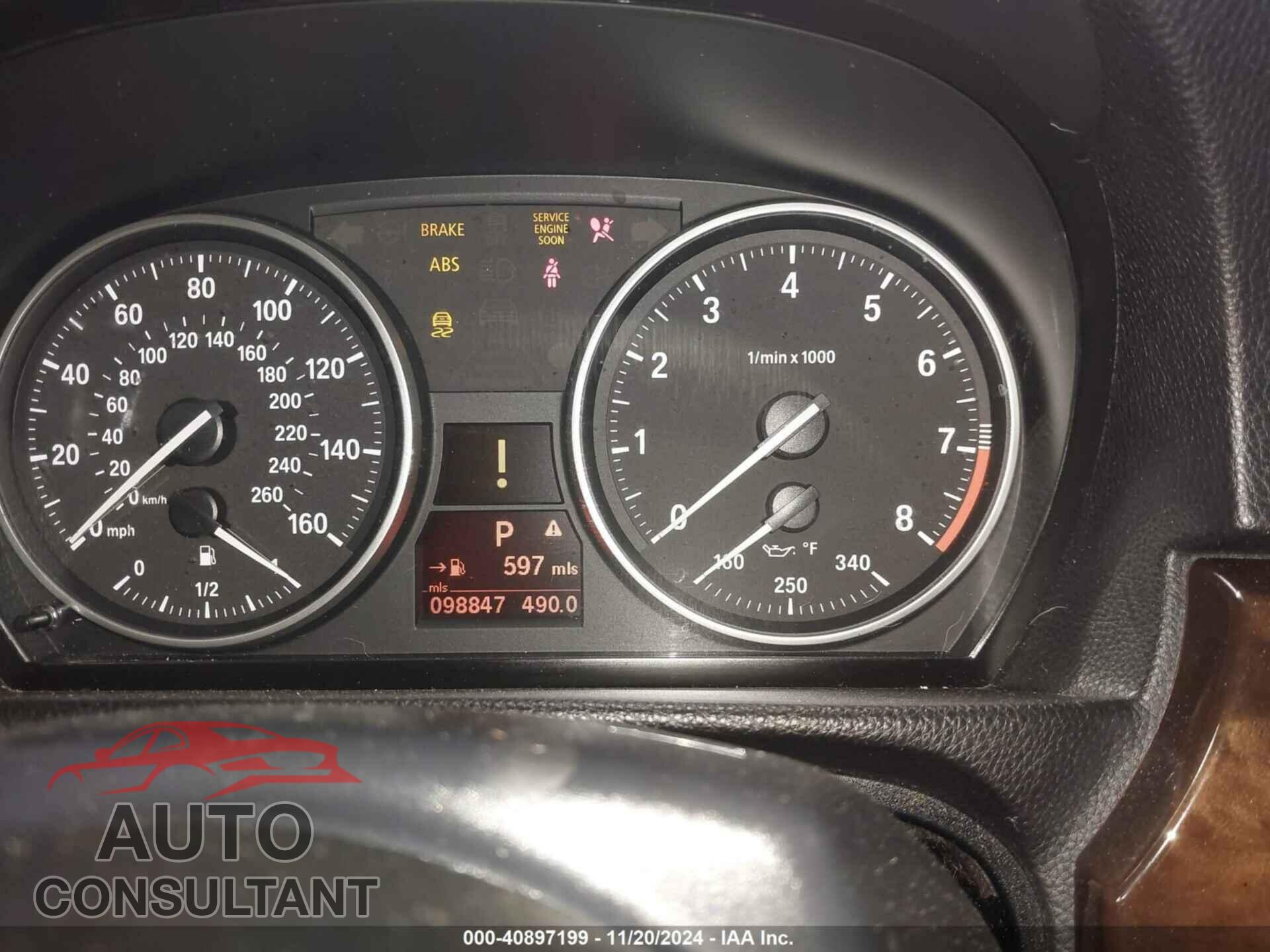 BMW 328I 2013 - WBADW3C57DE824706