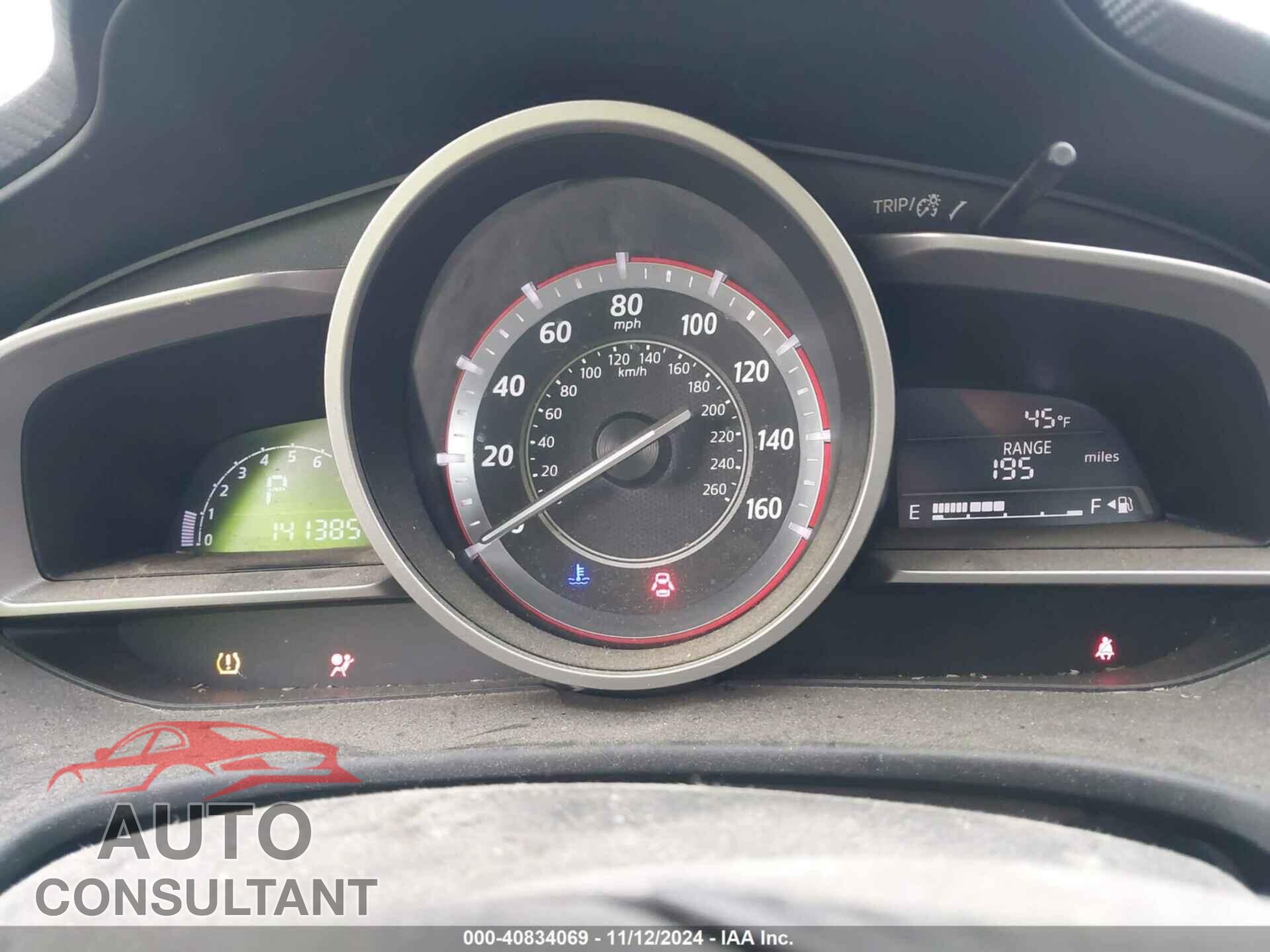 MAZDA MAZDA3 2015 - JM1BM1V71F1264825