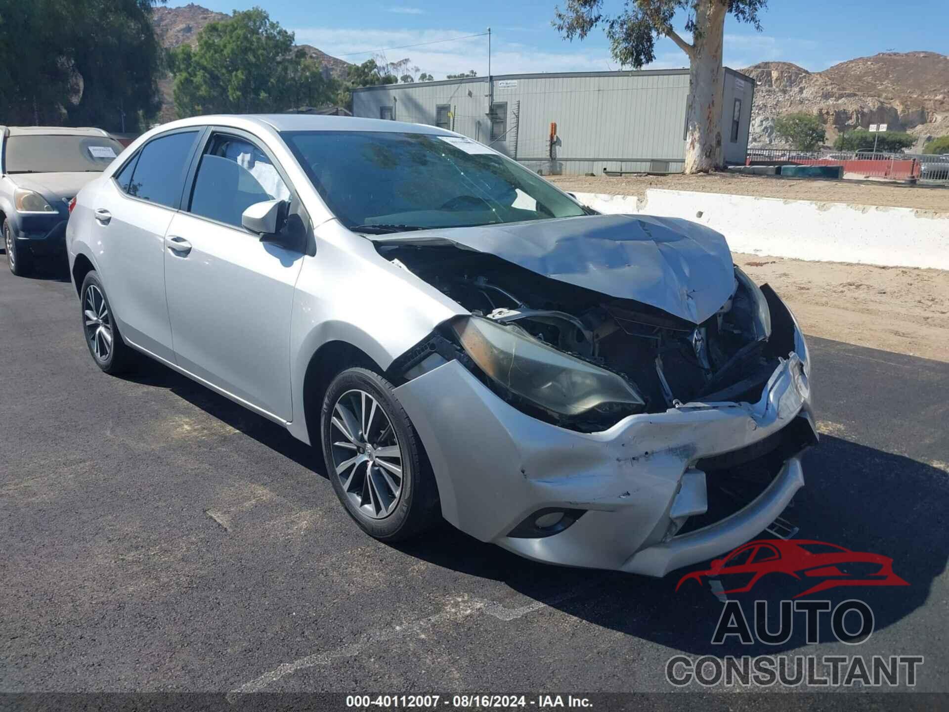 TOYOTA COROLLA 2016 - 5YFBURHE5GP522401