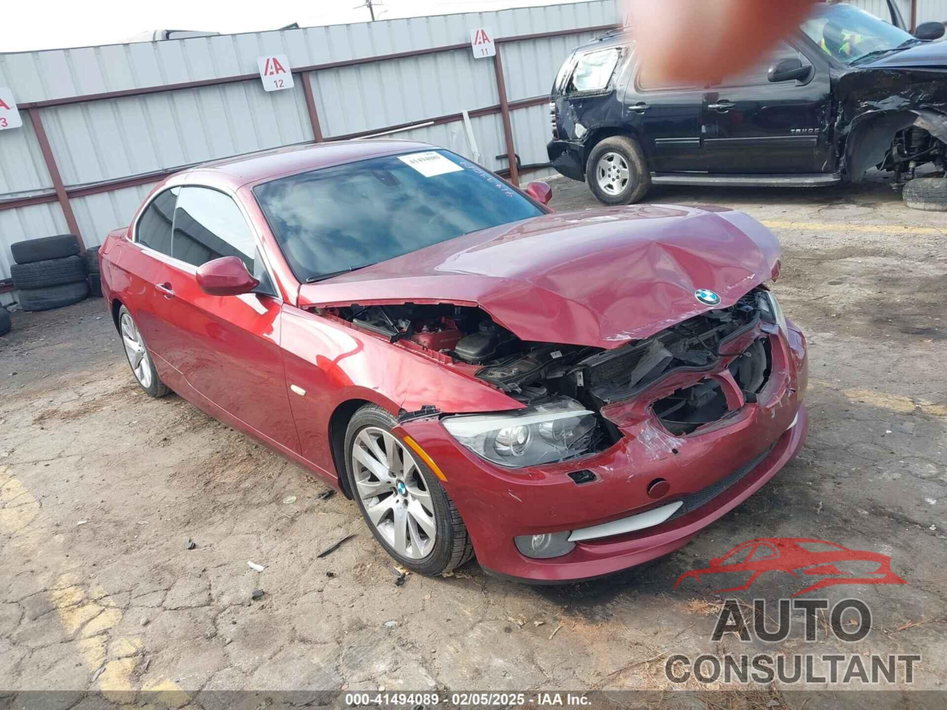 BMW 3 SERIES 2012 - WBADW3C54CE822569